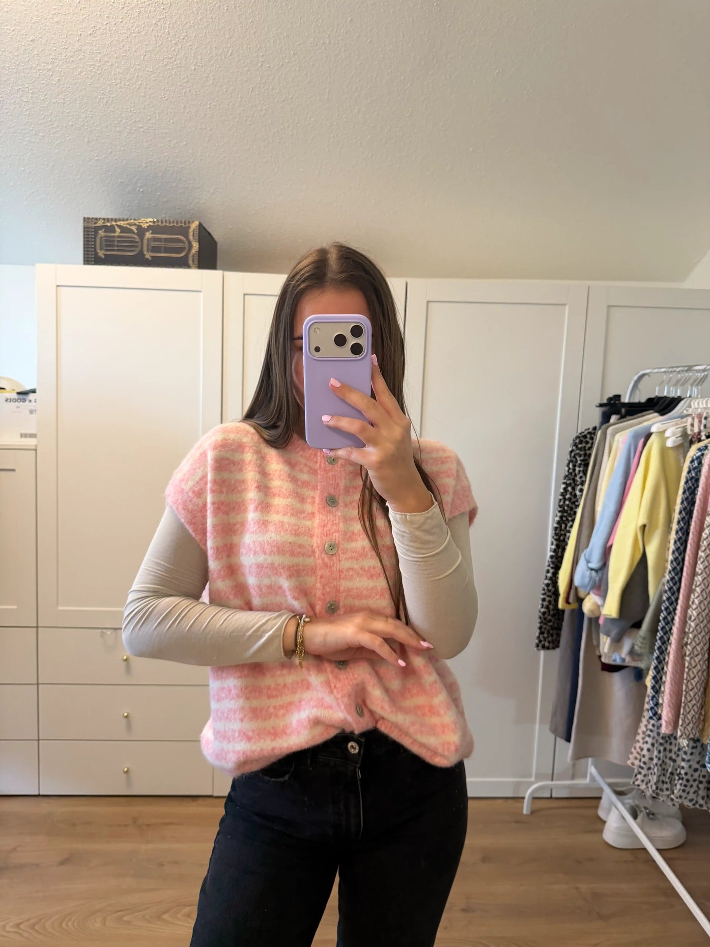 Pullunder "Stripes" Rosa