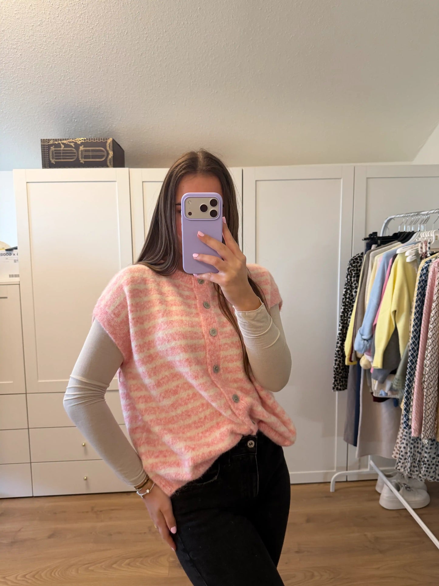 Pullunder "Stripes" Rosa