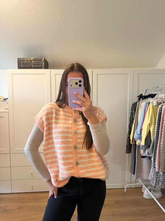 Pullunder "Stripes" Pfirsich