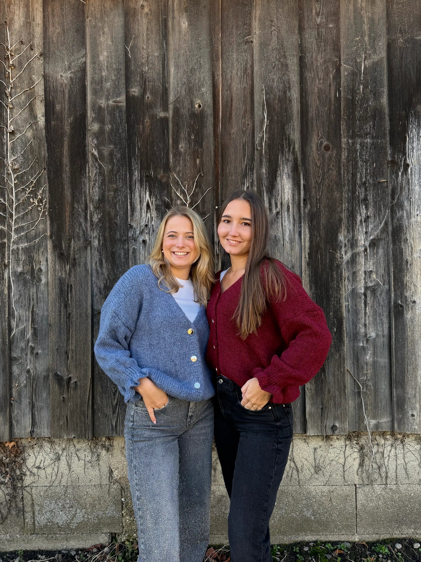 Cardigan "Malio" Weinrot