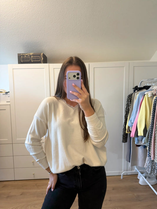 Pullover "Back Bow" Beige