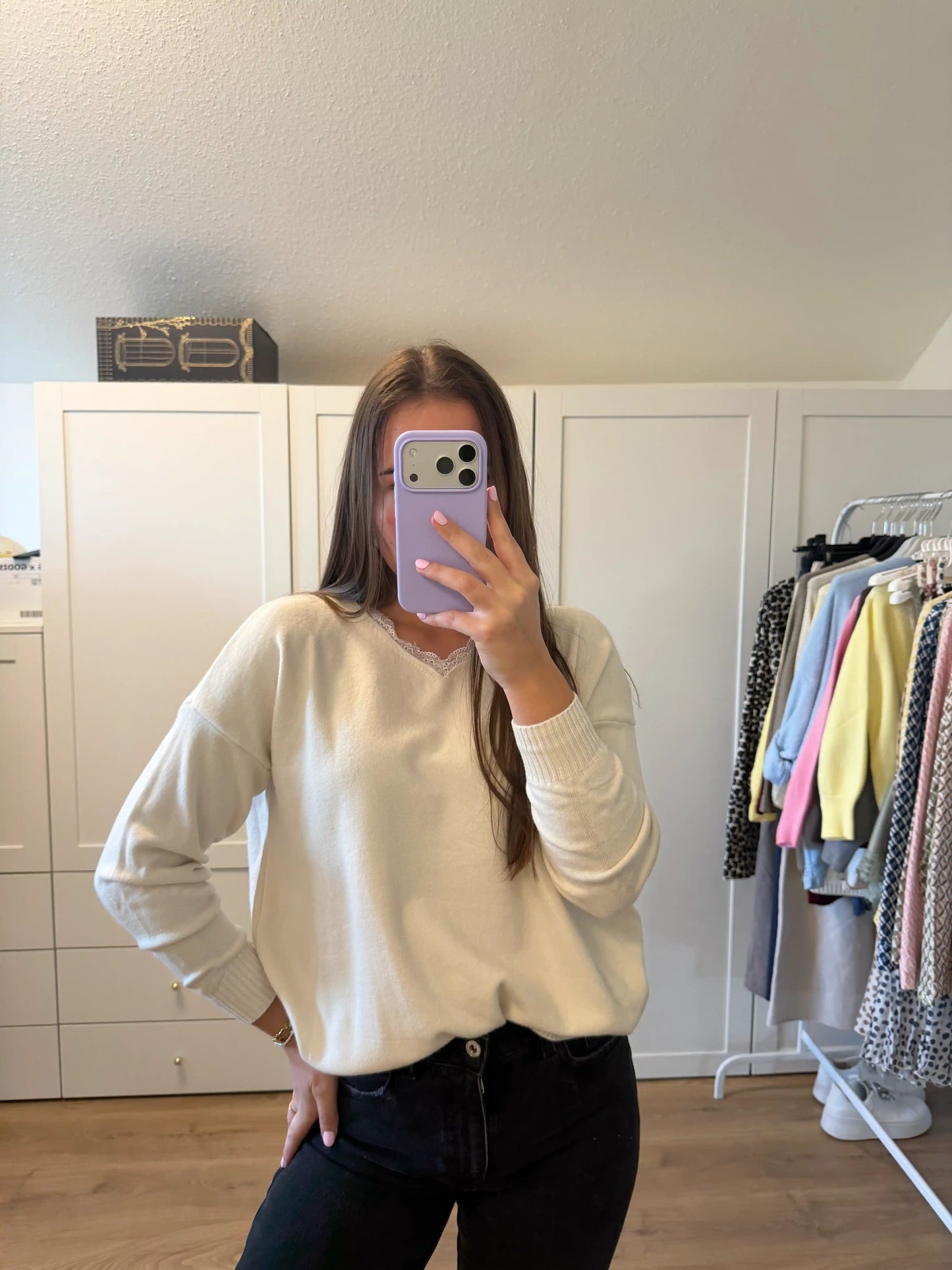 Pullover "Back Bow" Beige