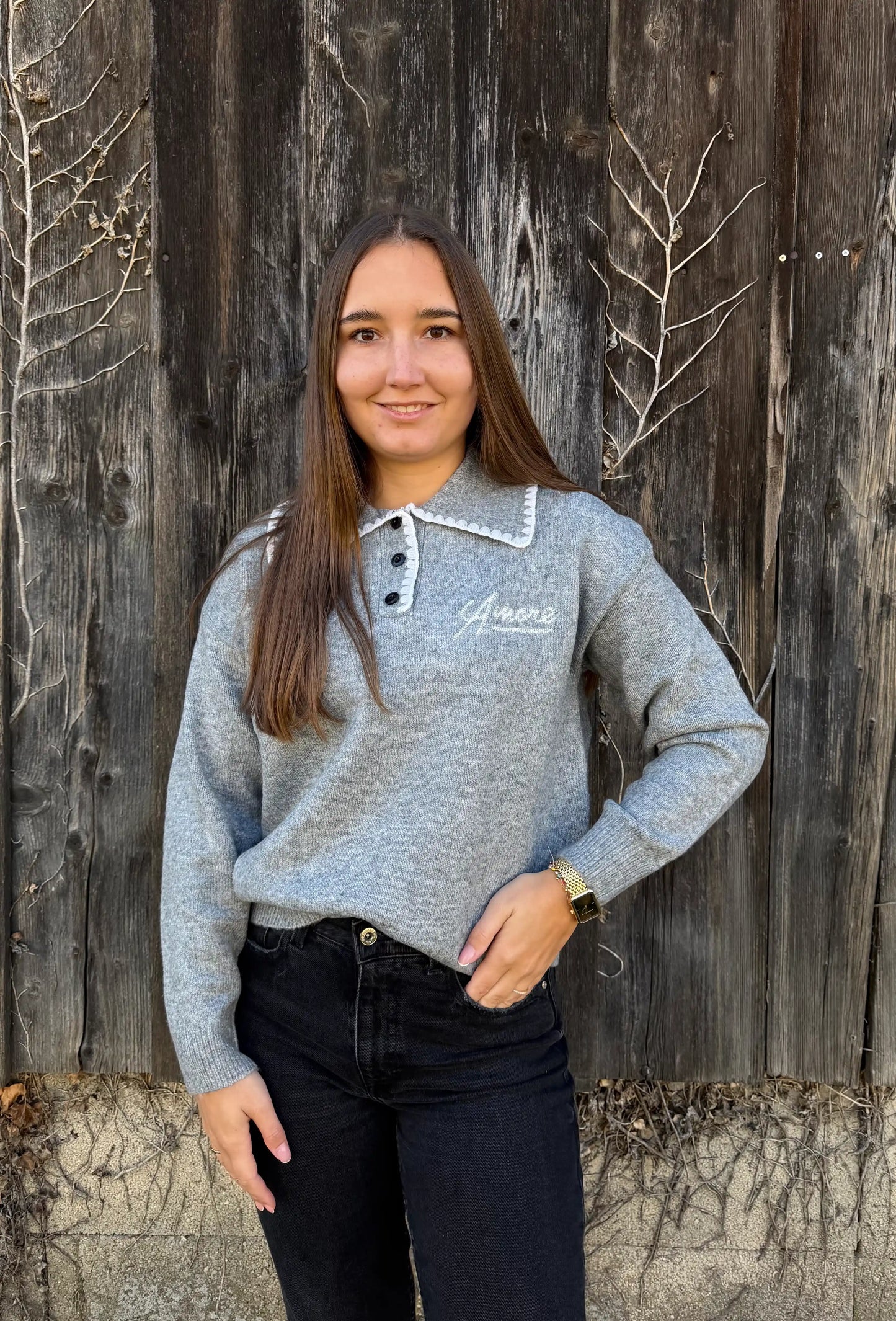 Pullover "Amore" Grau