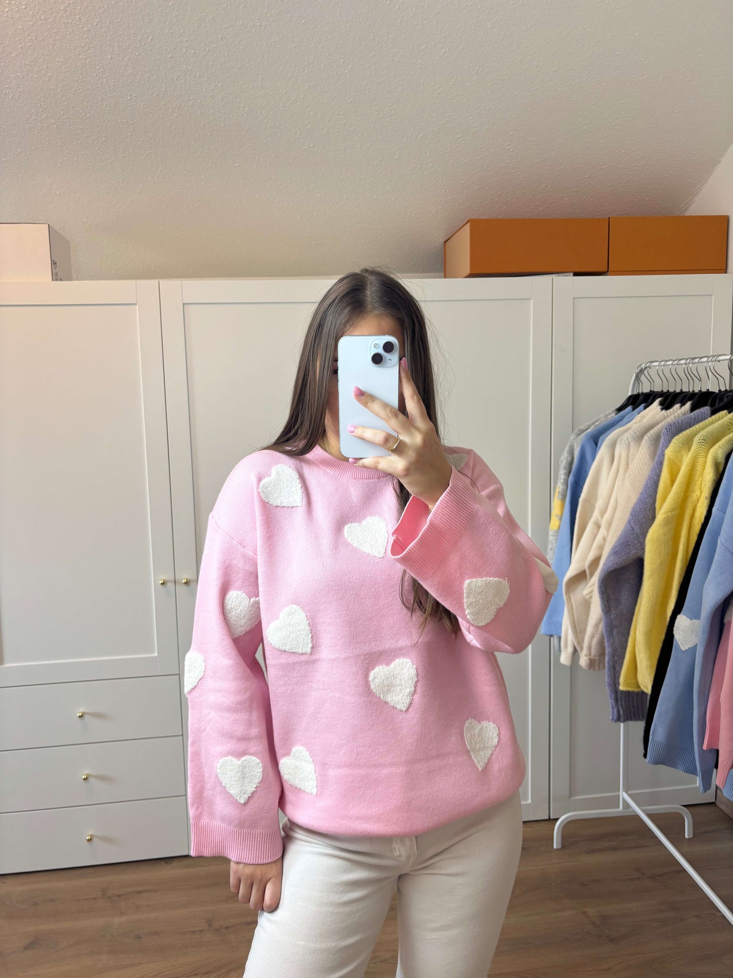 Pullover "Herzilein" Pastellrosa