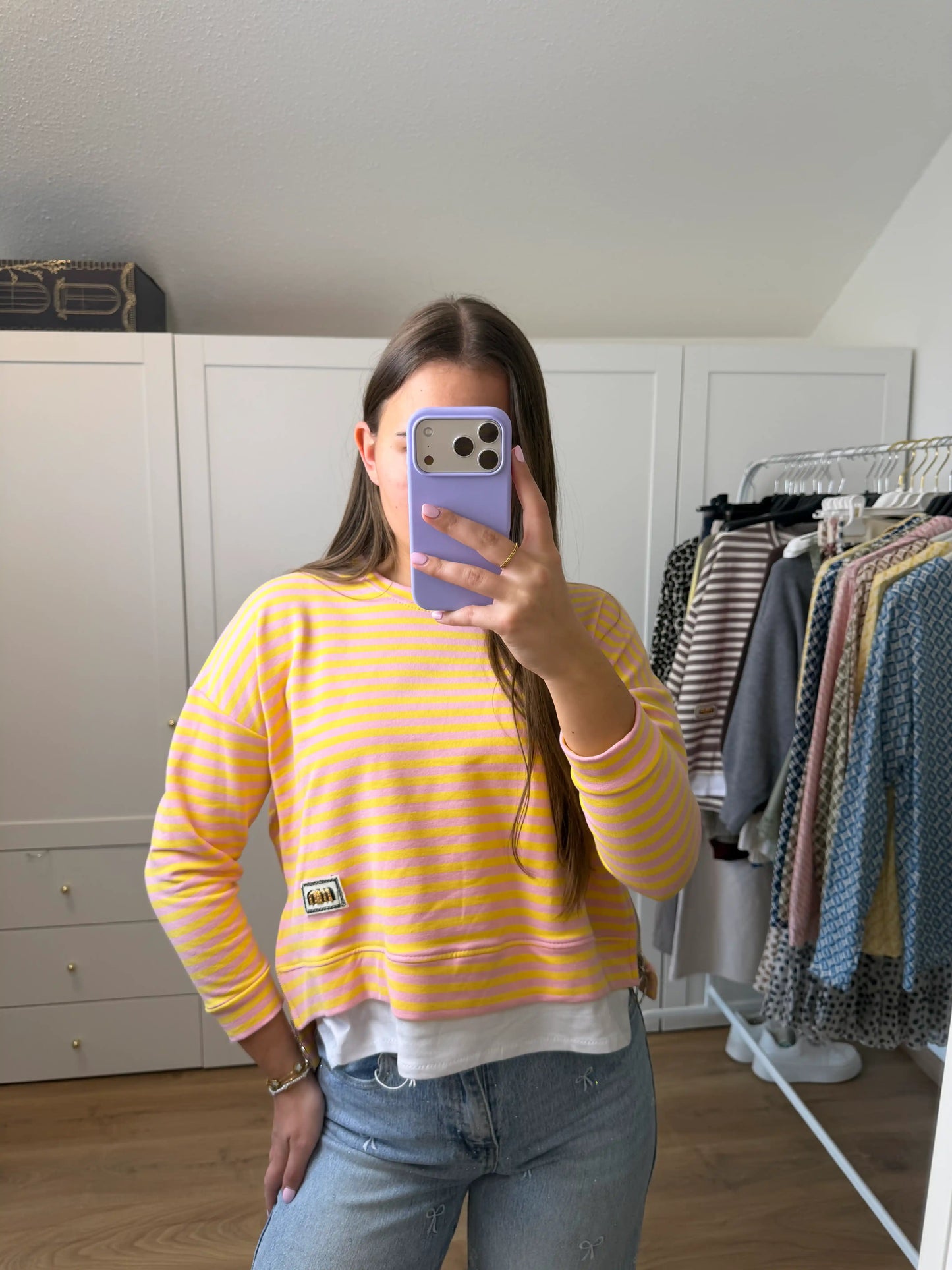 Langarmshirt "Sunny Stripes" Rosa