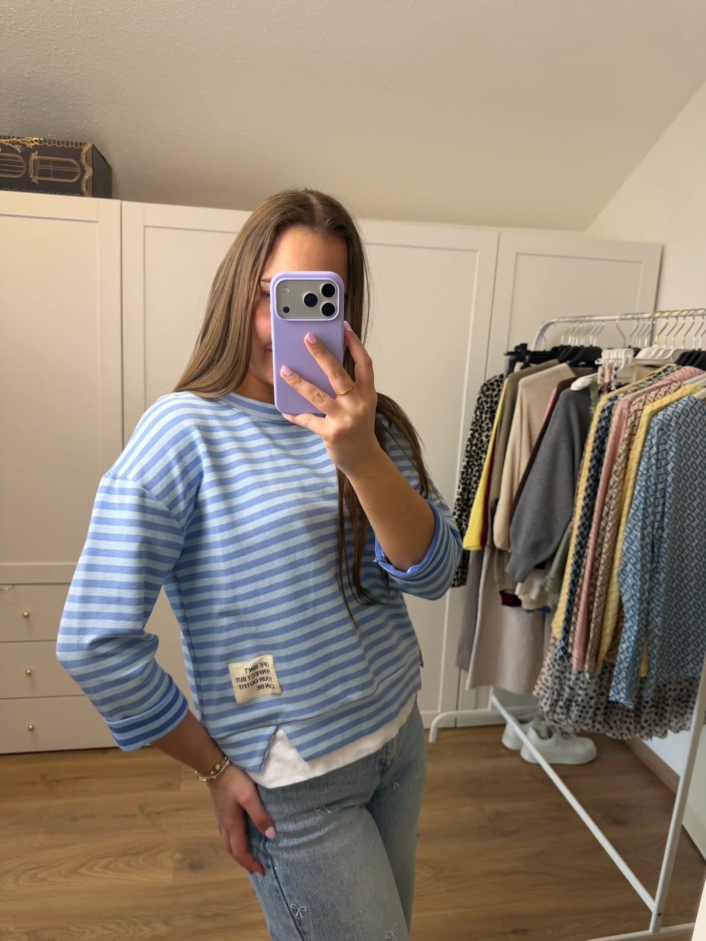 Langarmshirt "Sunny Stripes" Blau