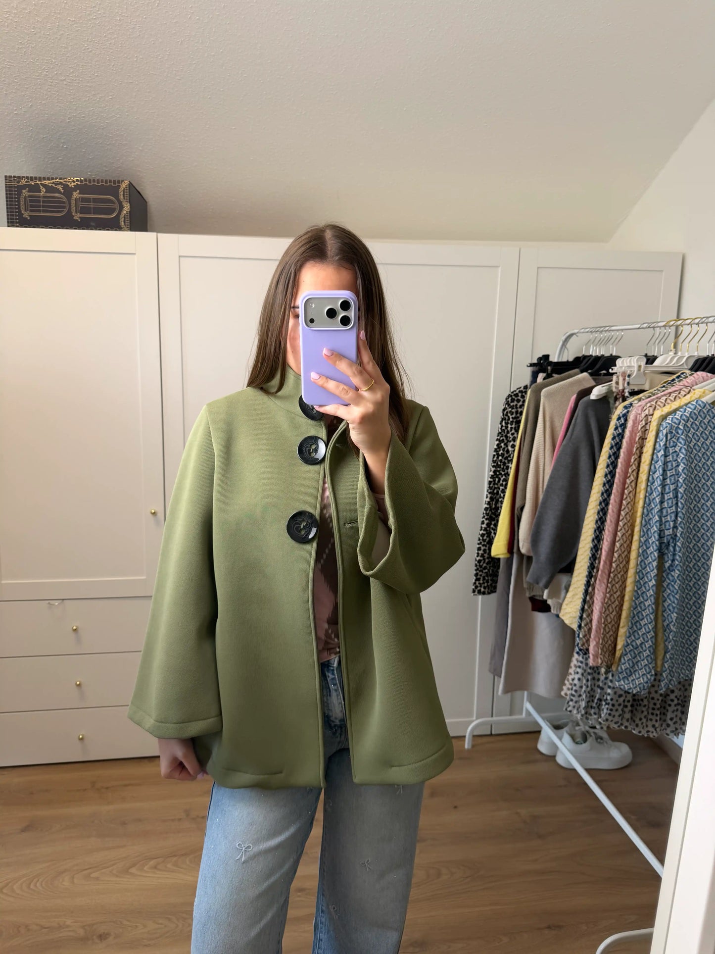 Jacke "Soft Elegance" Olivegrün