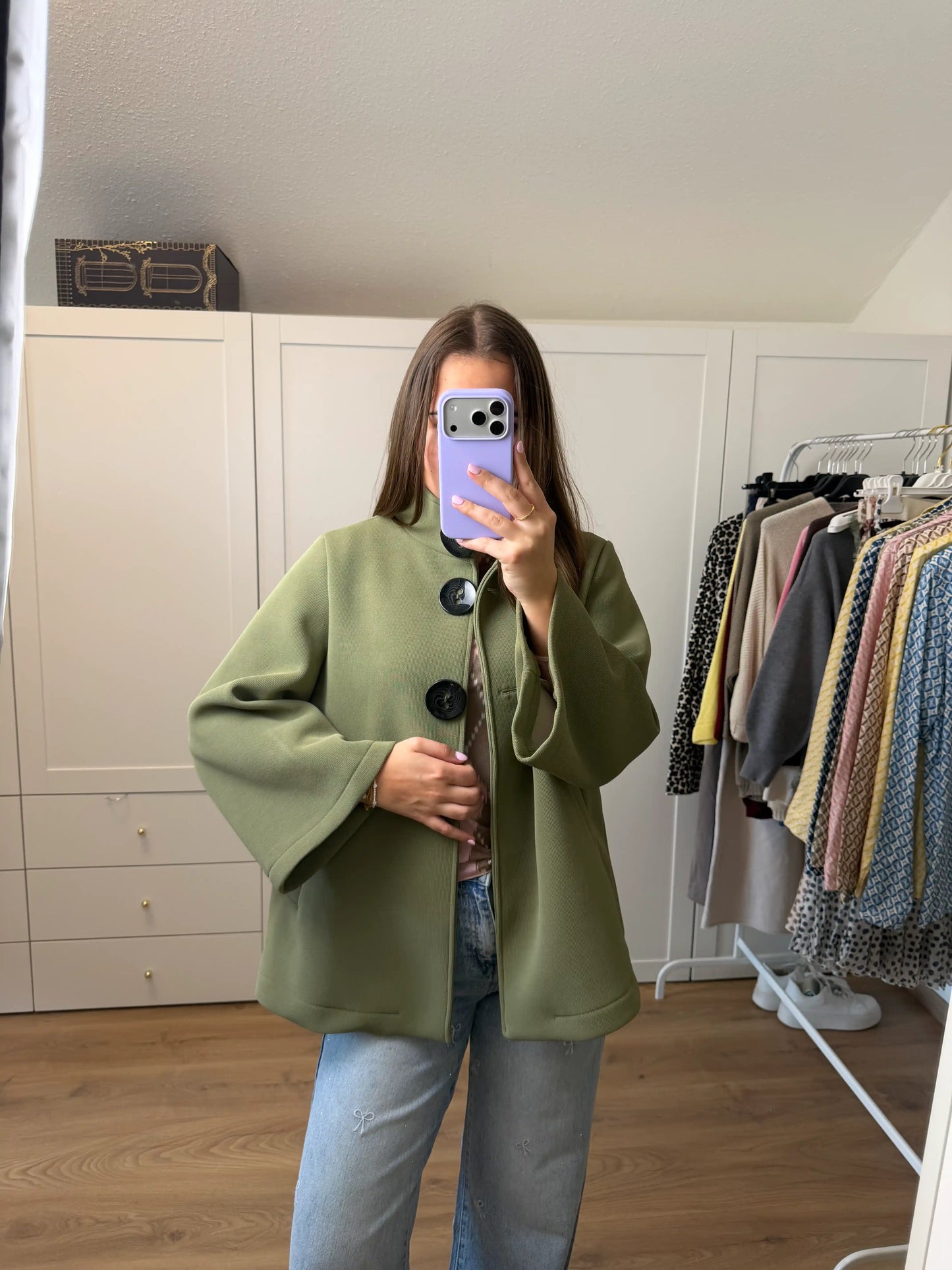 Jacke "Soft Elegance" Olivegrün