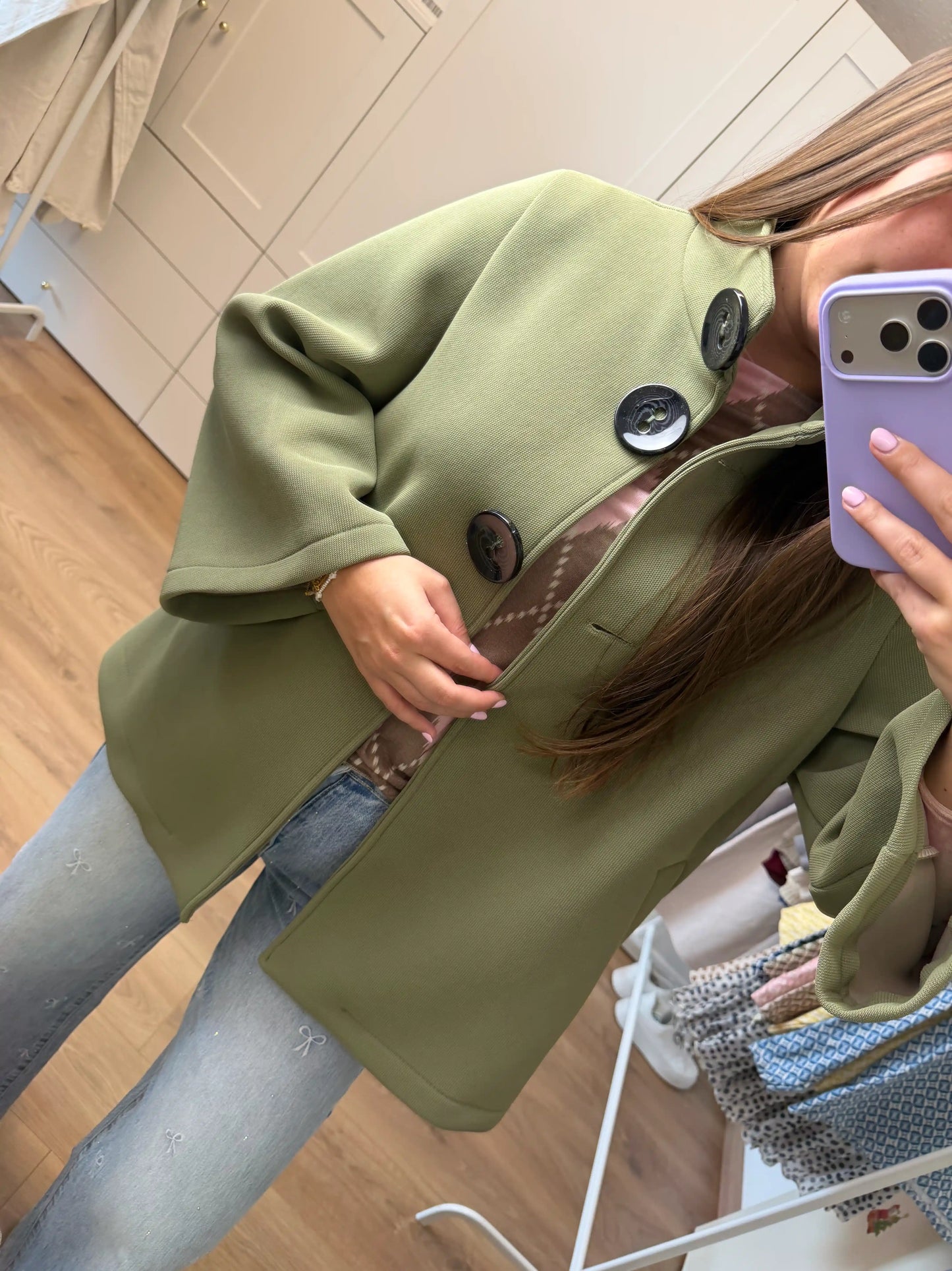 Jacke "Soft Elegance" Olivegrün