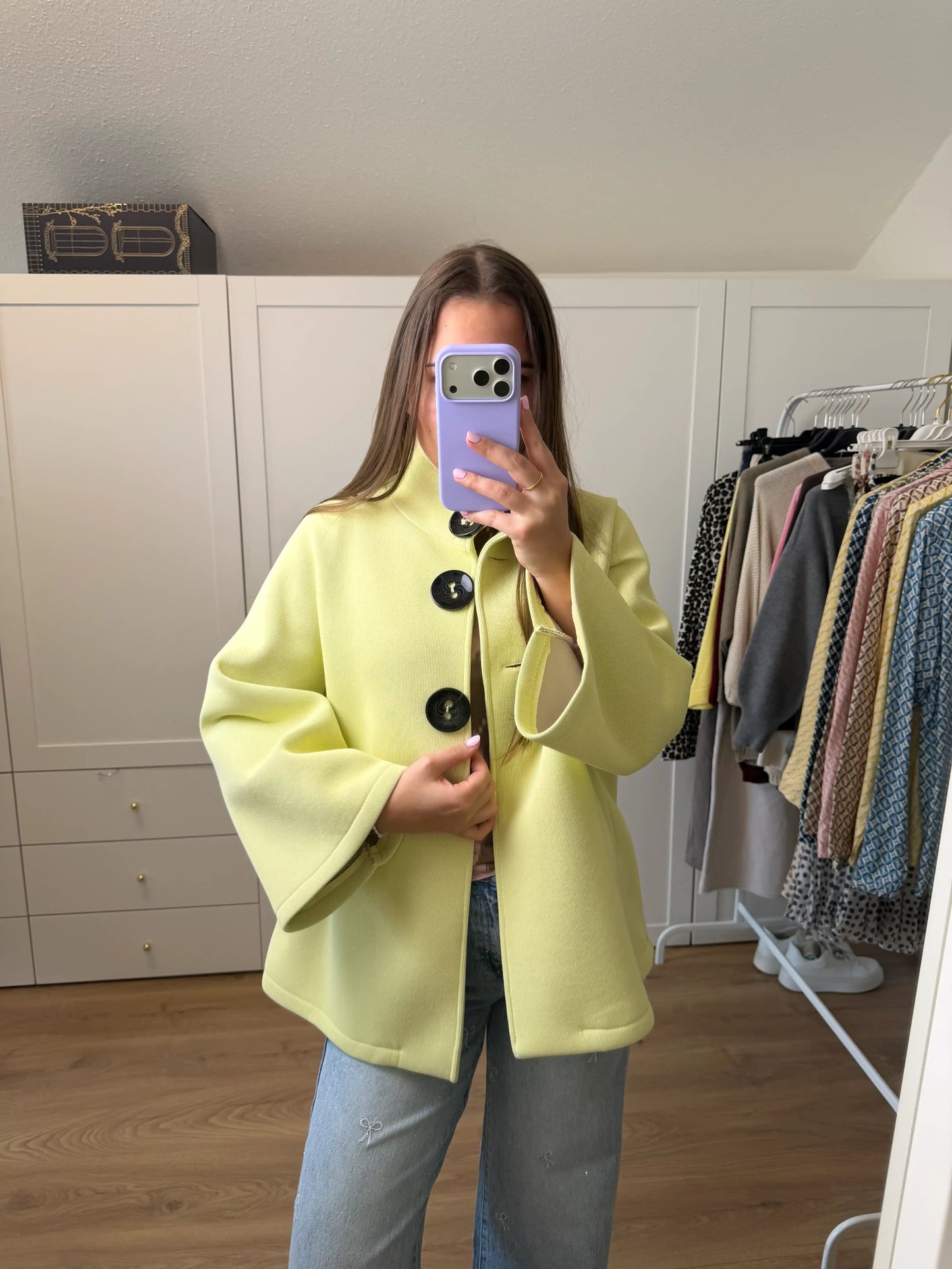 Jacke "Soft Elegance" Pastellgelb