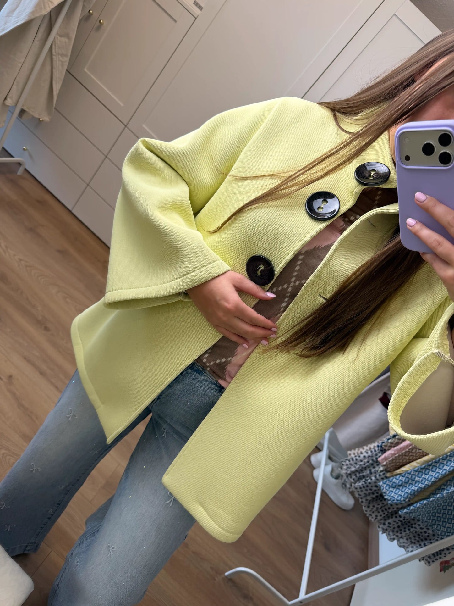 Jacke "Soft Elegance" Pastellgelb