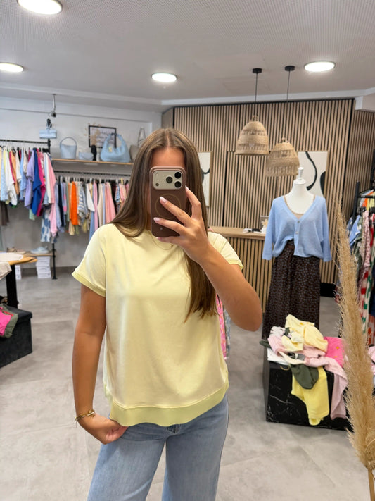 Basicshirt "Noa" Pastellgelb