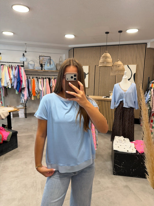 Basicshirt "Noa" Hellblau