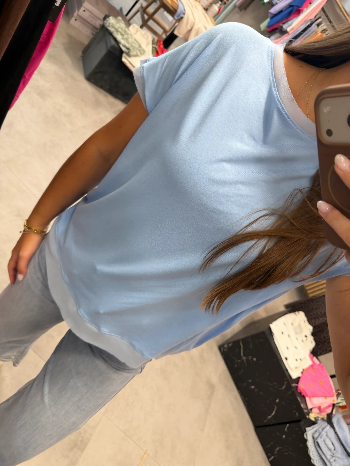 Basicshirt "Noa" Hellblau