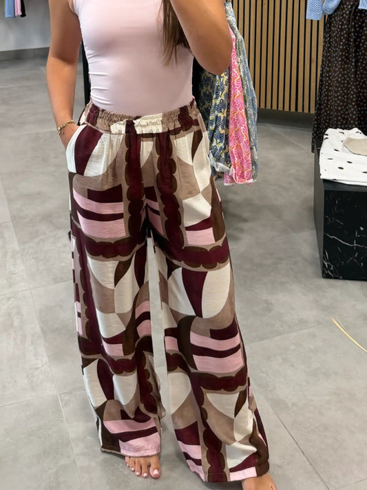 Palazzo-Hose "Retro" Rosa