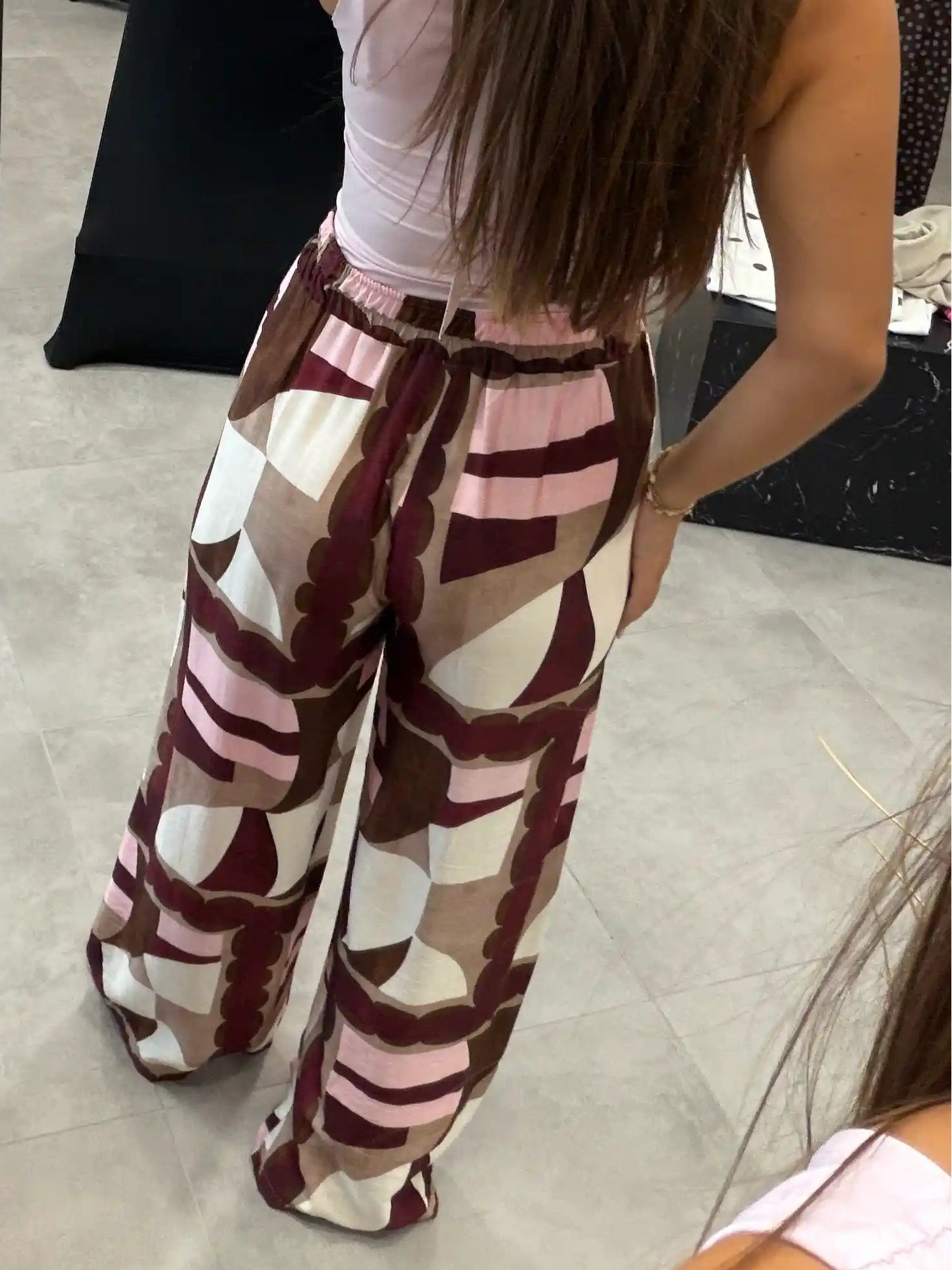 Palazzo-Hose "Retro" Rosa