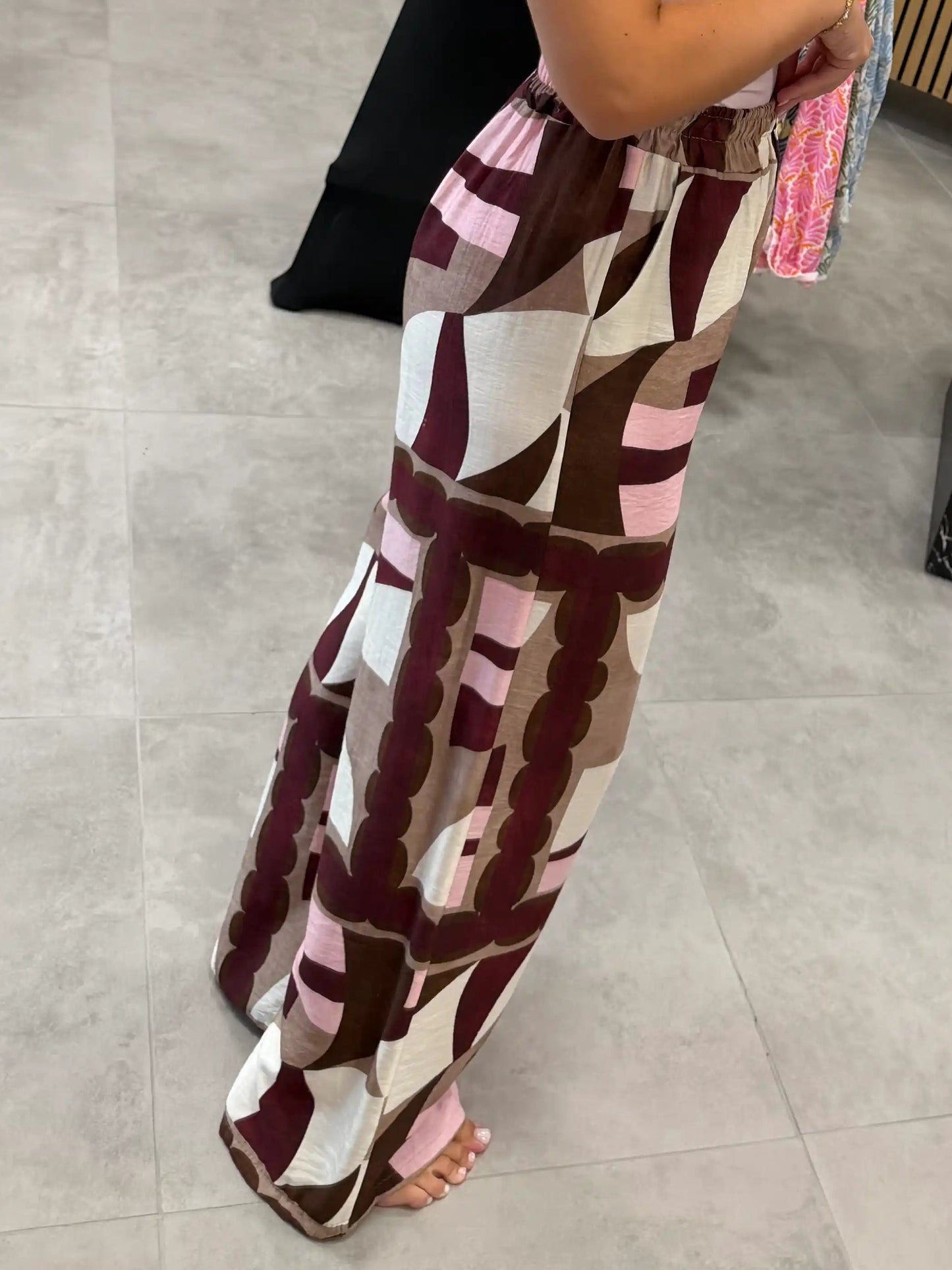 Palazzo-Hose "Retro" Rosa