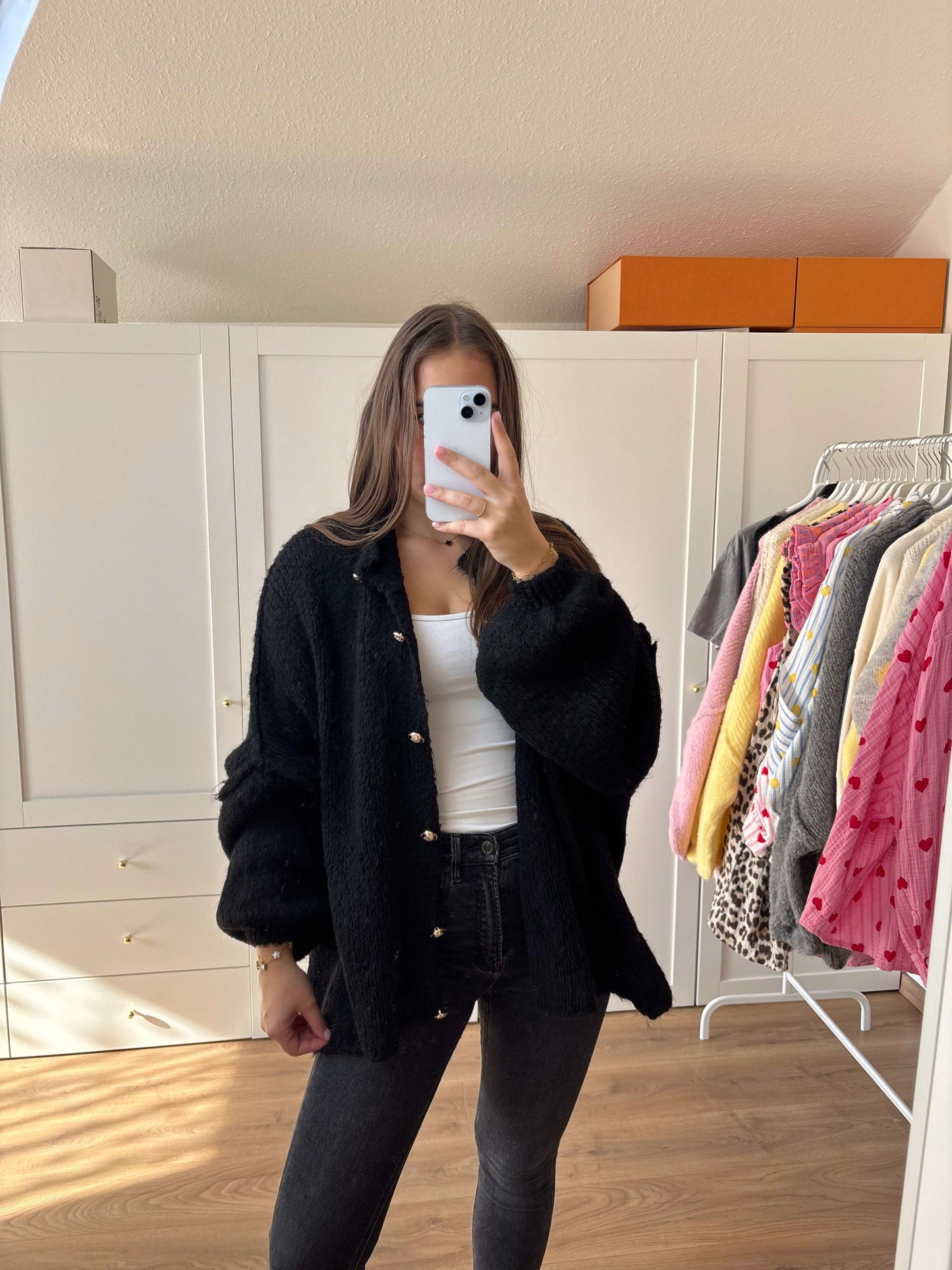 Cardigan "Kuschelgold" Schwarz