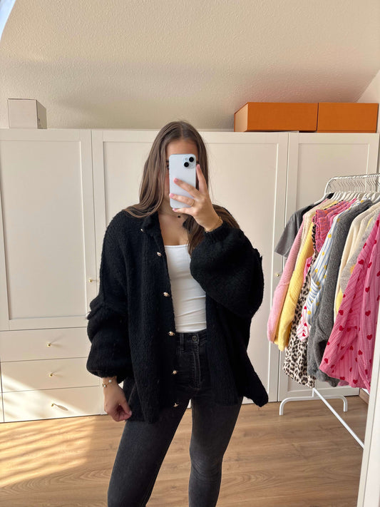Cardigan "Kuschelgold" Schwarz