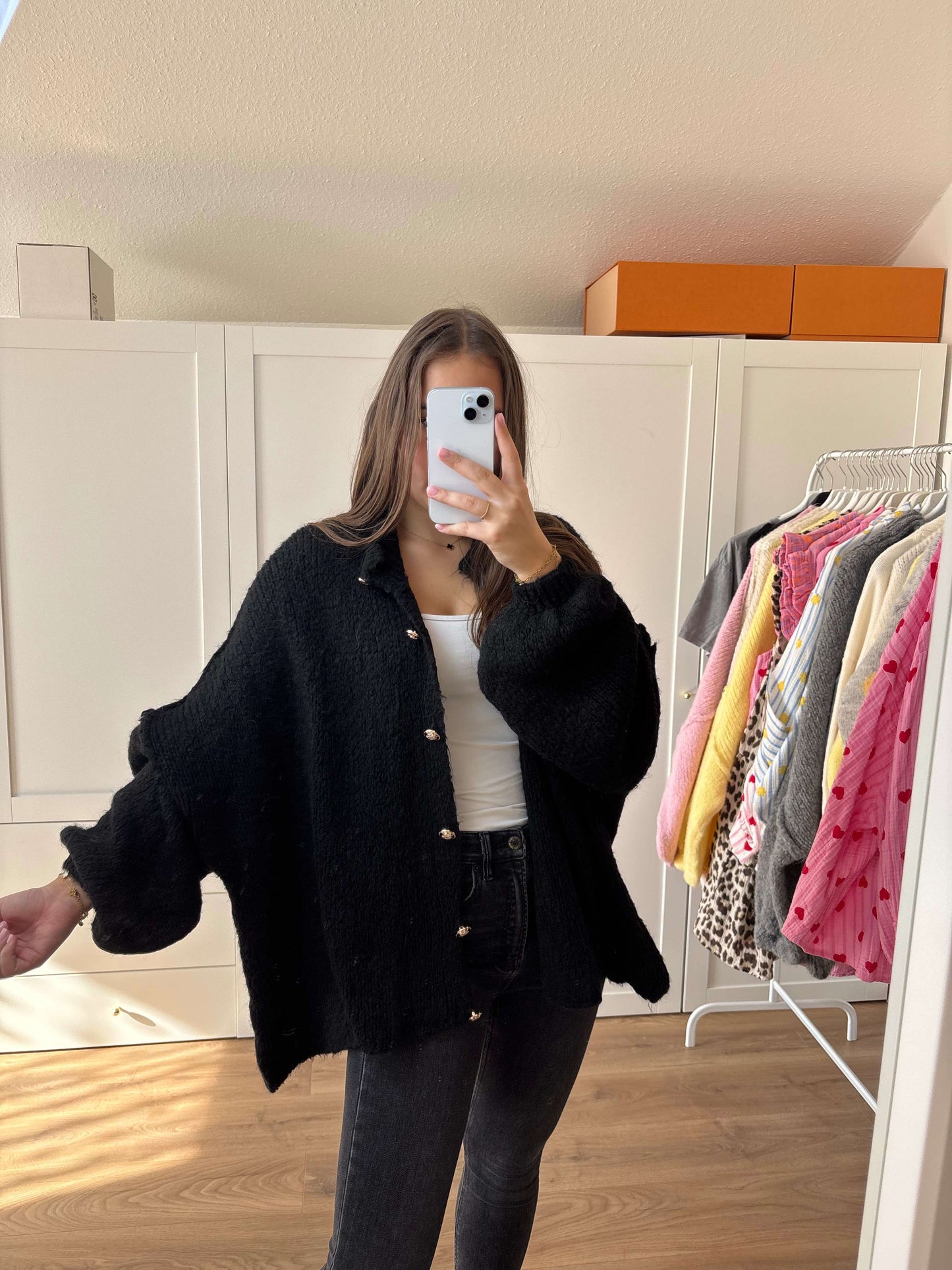 Cardigan "Kuschelgold" Schwarz