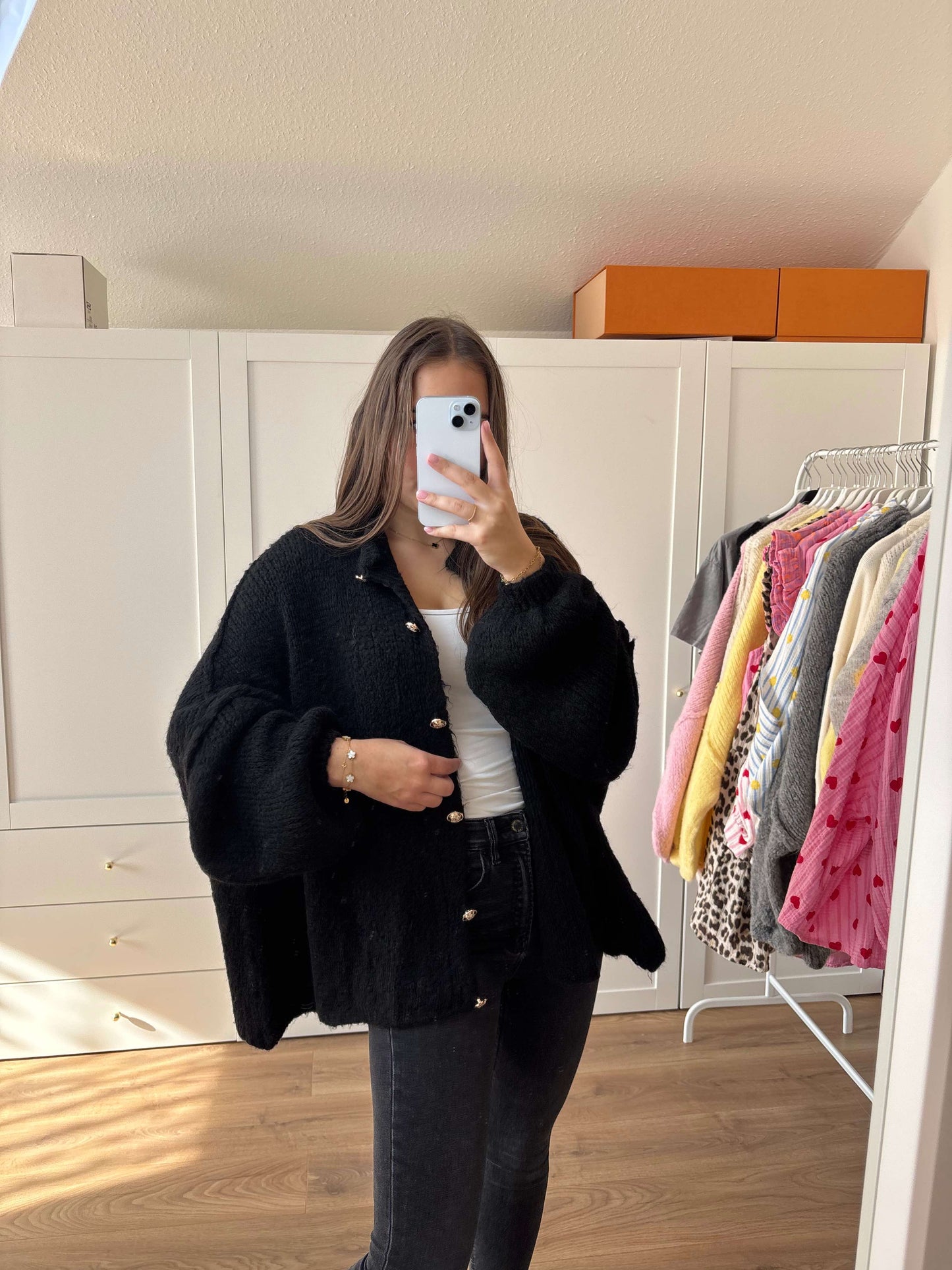 Cardigan "Kuschelgold" Schwarz