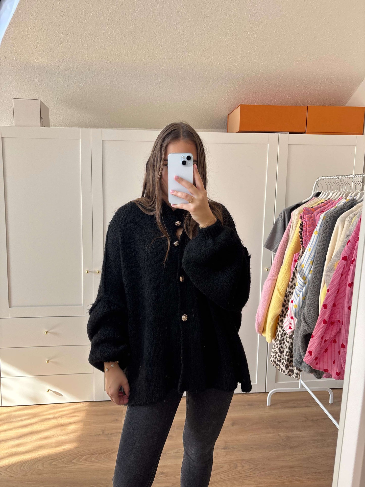 Cardigan "Kuschelgold" Schwarz