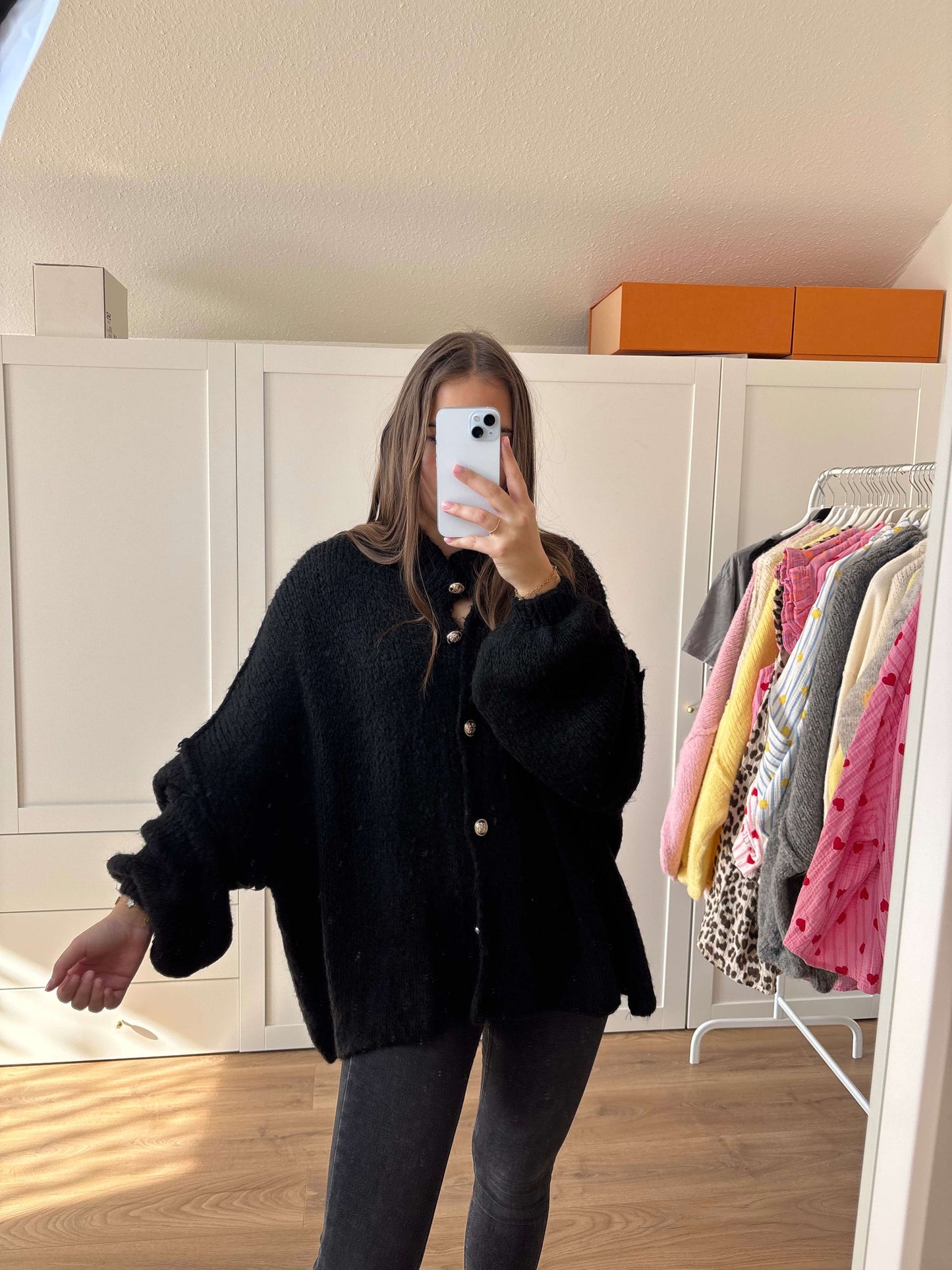 Cardigan "Kuschelgold" Schwarz