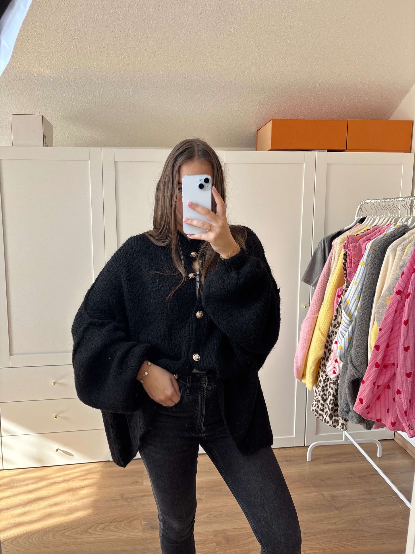 Cardigan "Kuschelgold" Schwarz