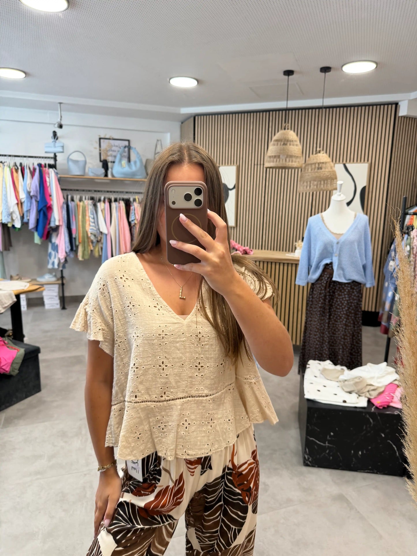 Bluse "Valerie" Beige