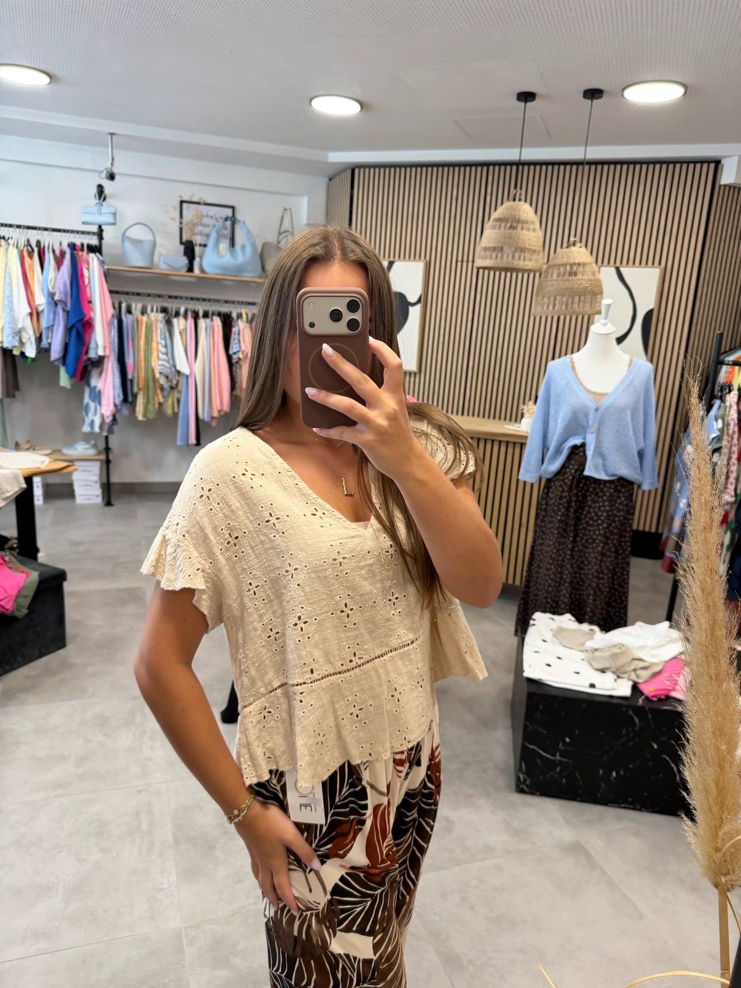 Bluse "Valerie" Beige