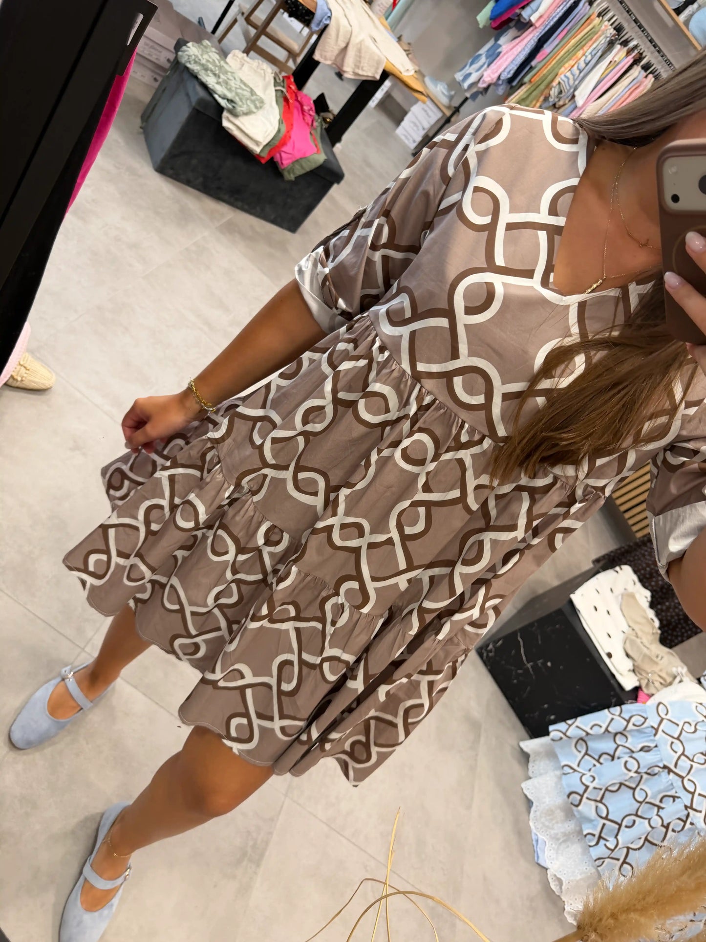Kleid "Valencia" Taupe