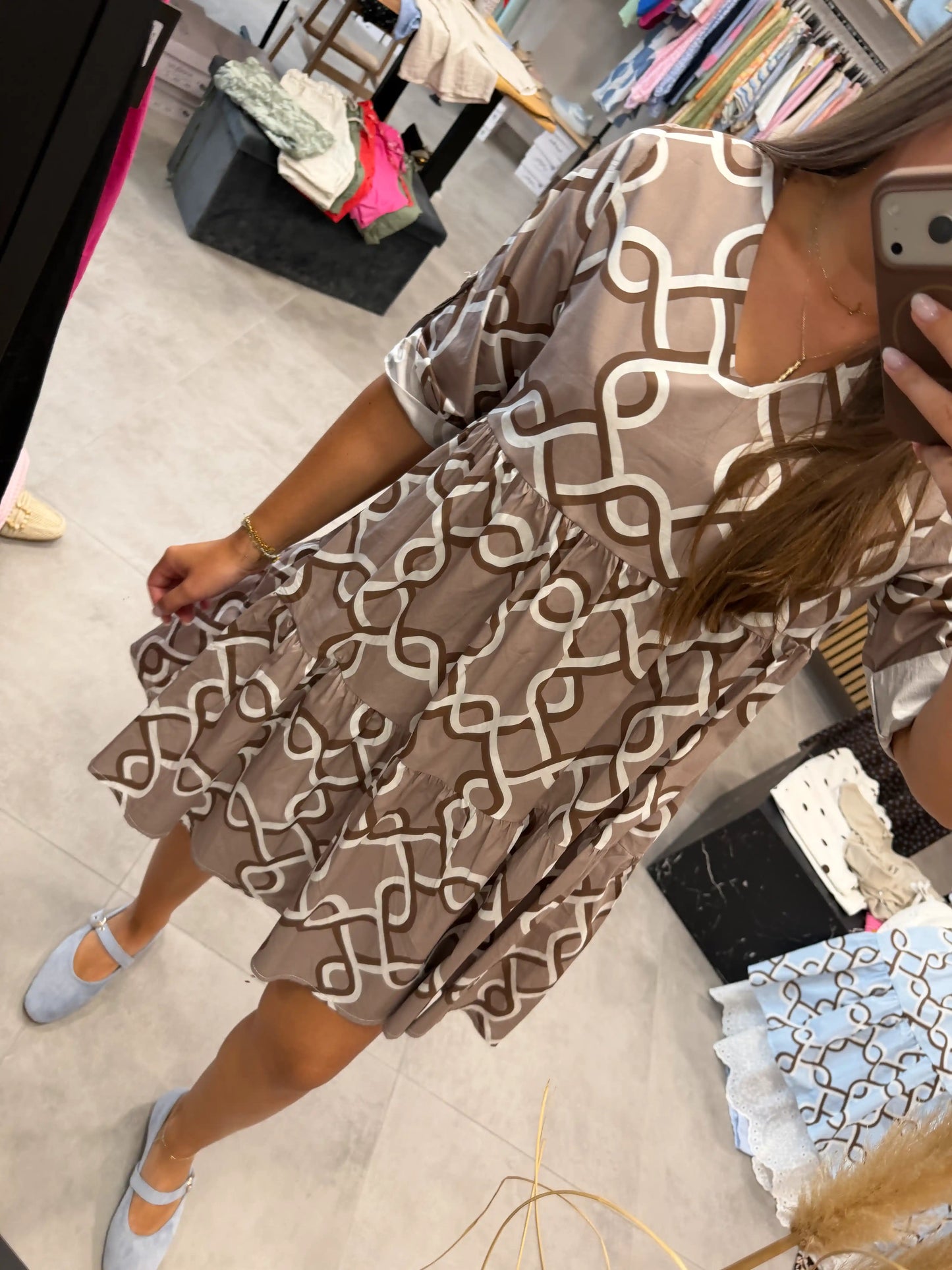 Kleid "Valencia" Taupe