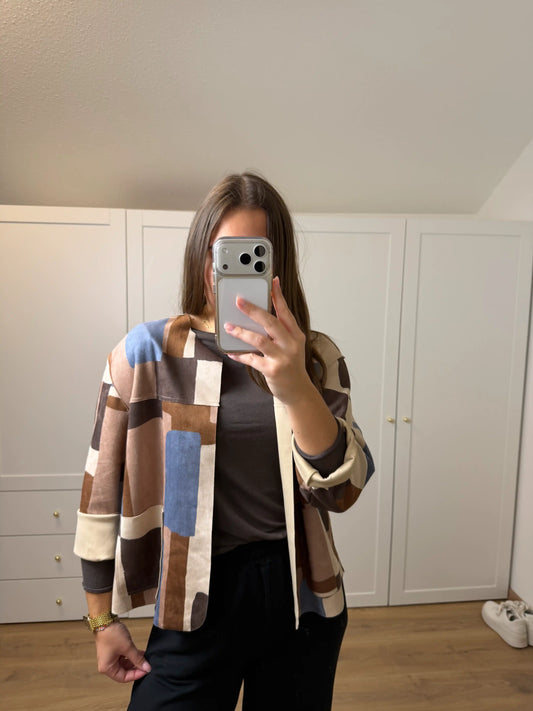 Jacke "Blocks" Hellblau