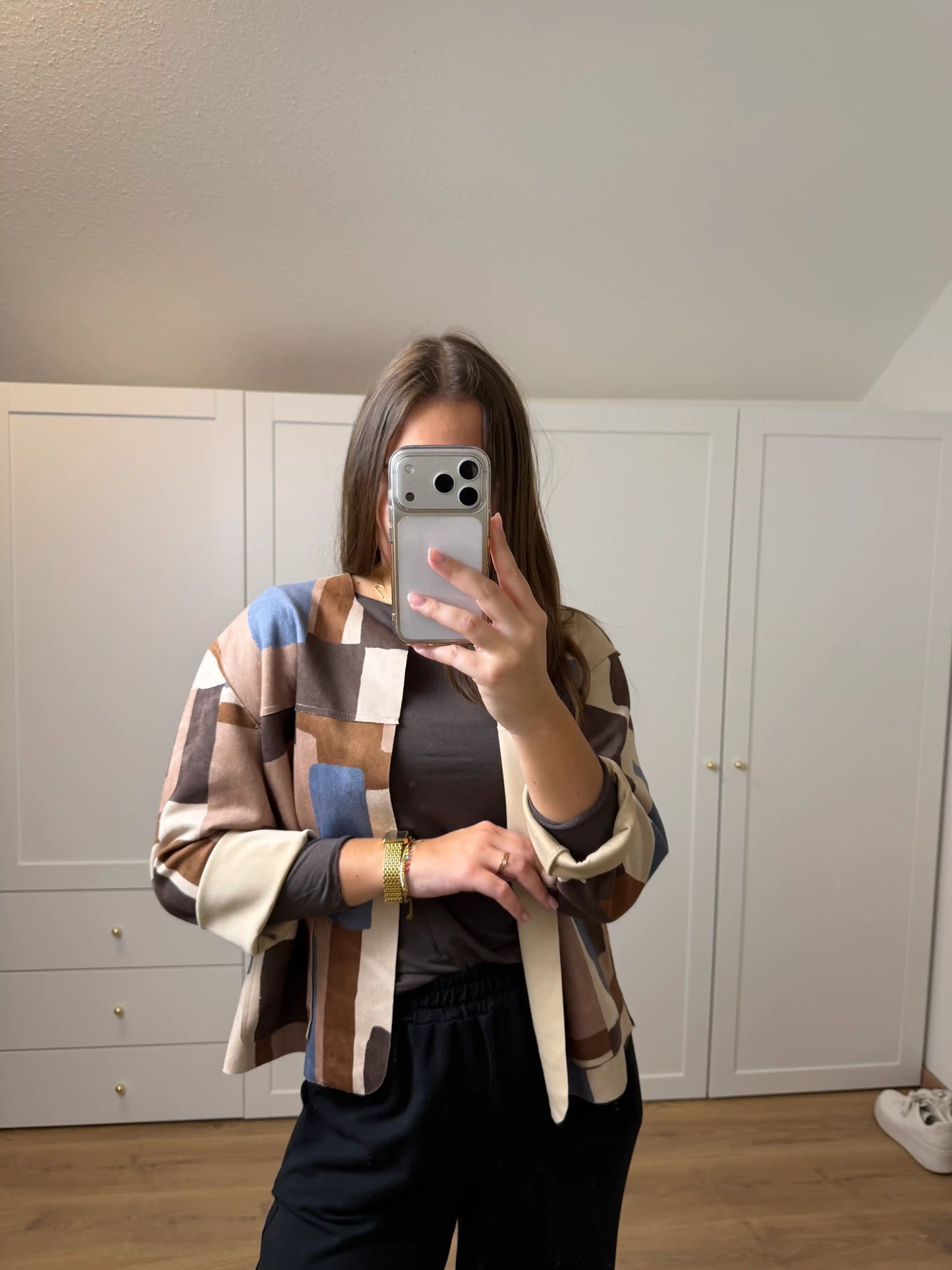 Jacke "Blocks" Hellblau