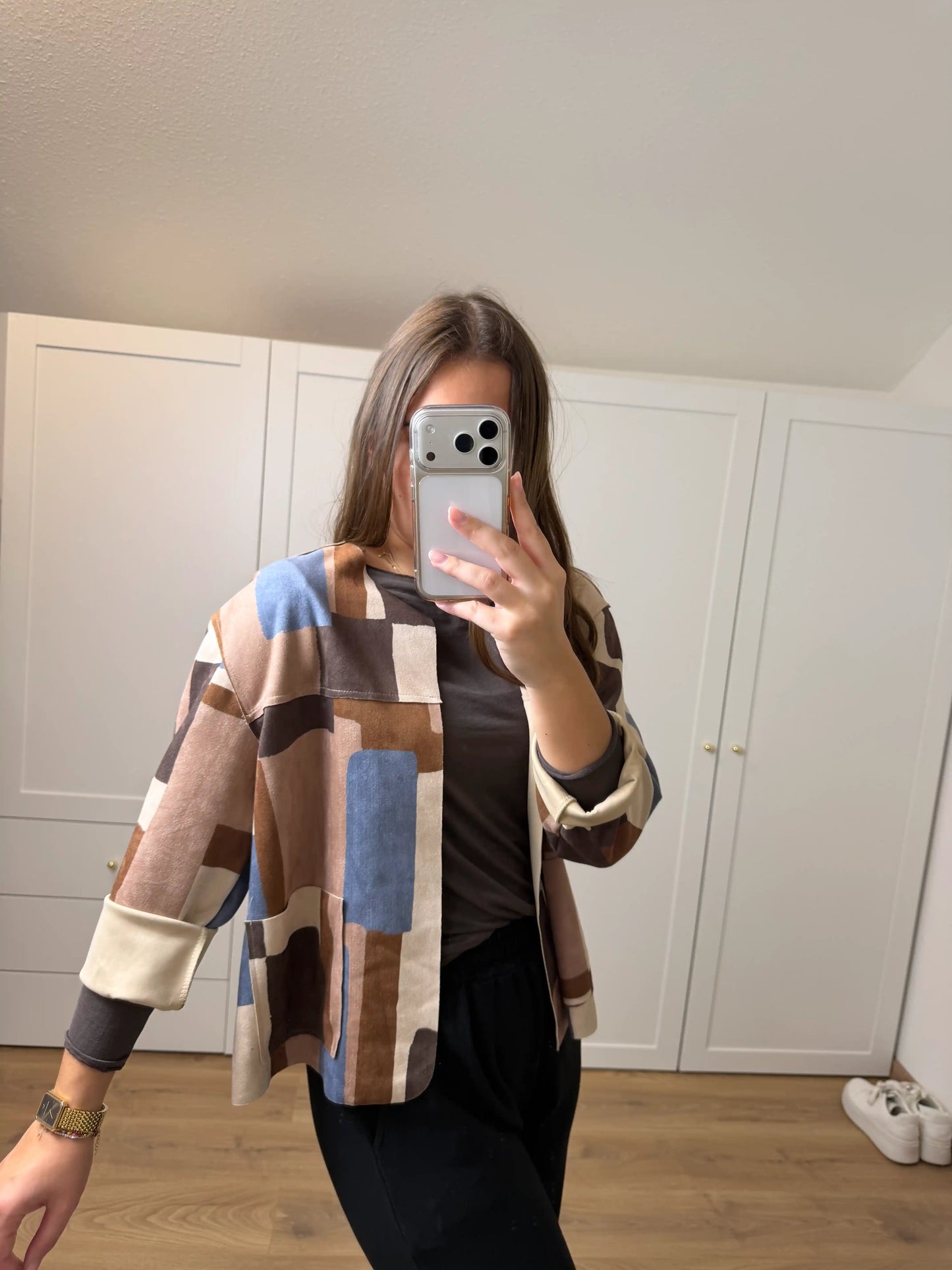 Jacke "Blocks" Hellblau