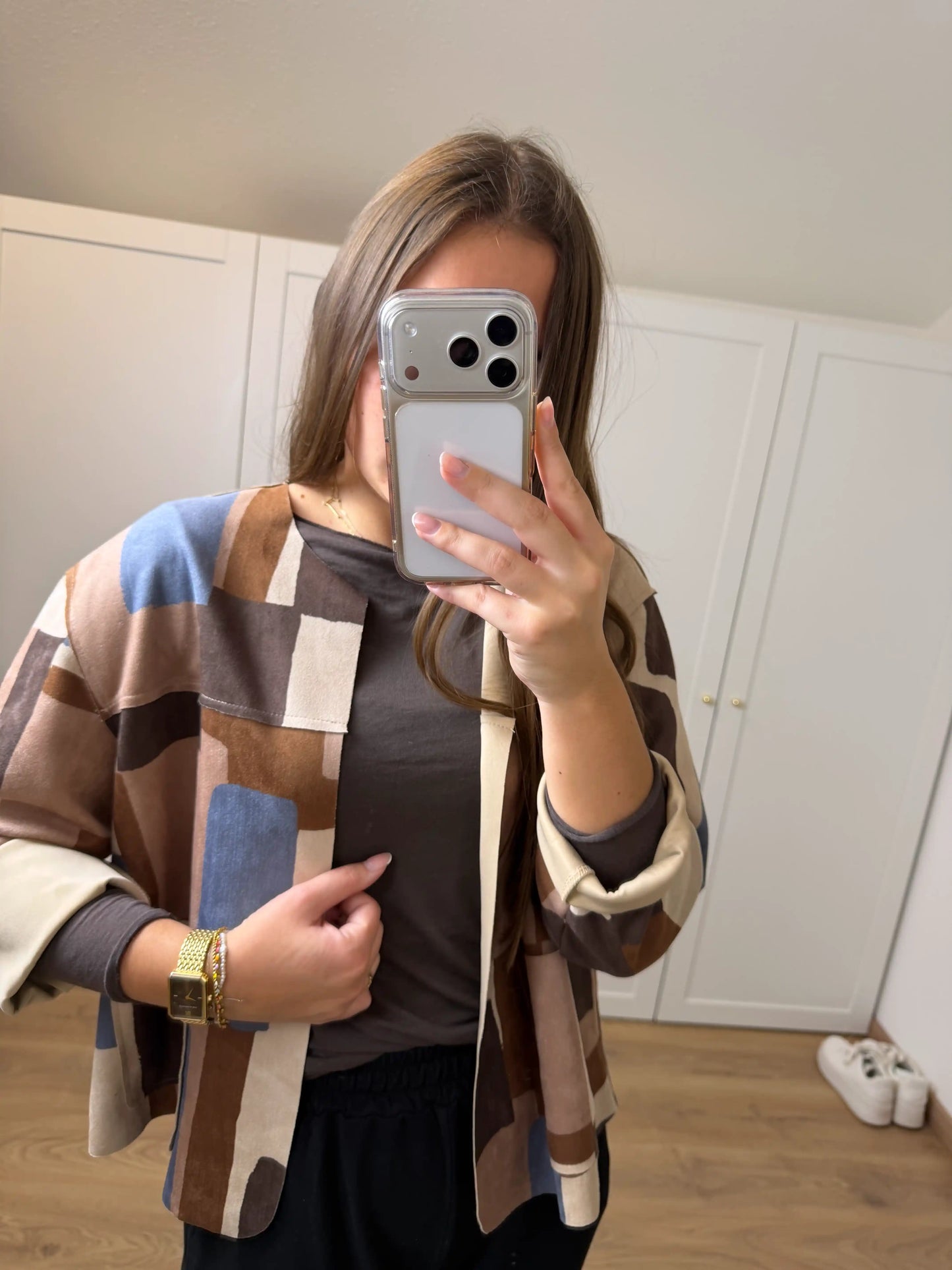 Jacke "Blocks" Hellblau