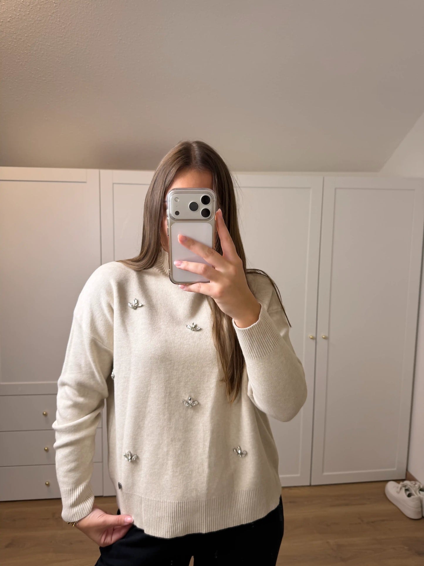 Pullover "Sparkle" Beige