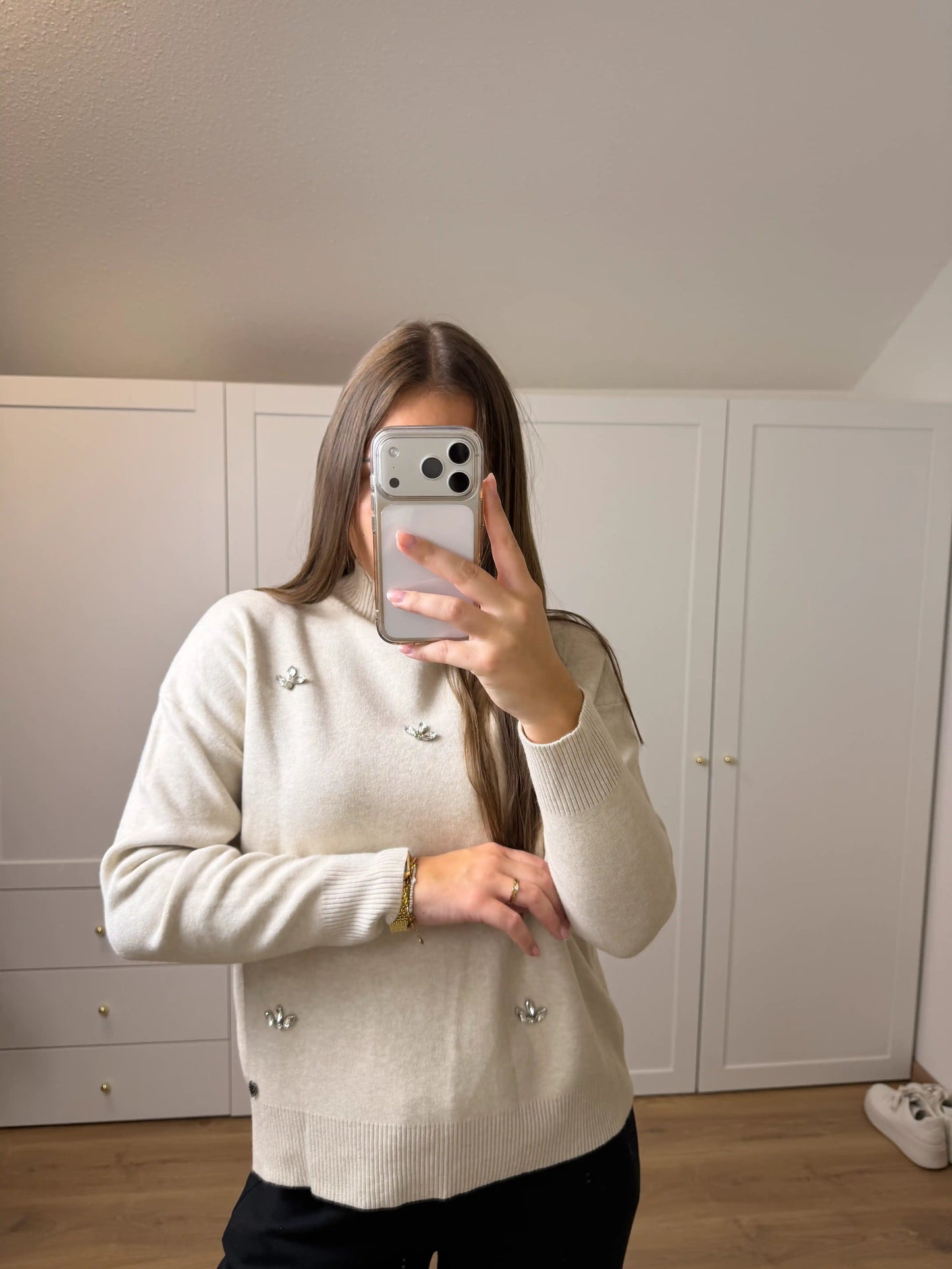 Pullover "Sparkle" Beige