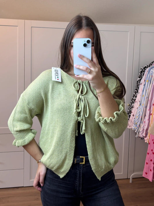 Cardigan "Mascherl" Pistacchio