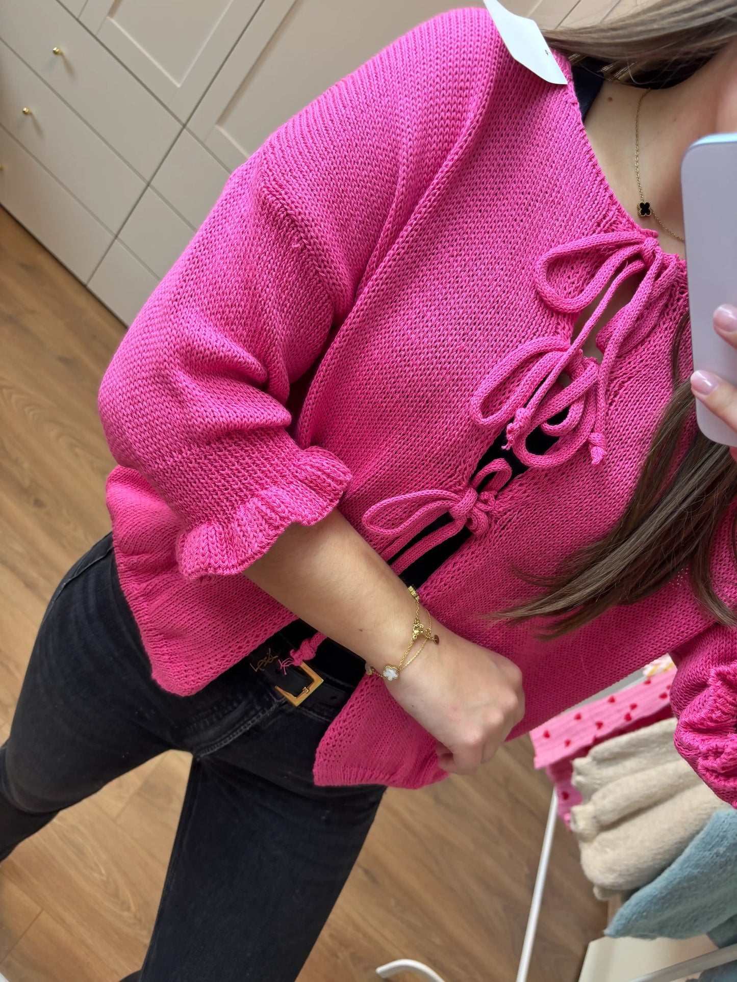 Cardigan "Mascherl" Pink