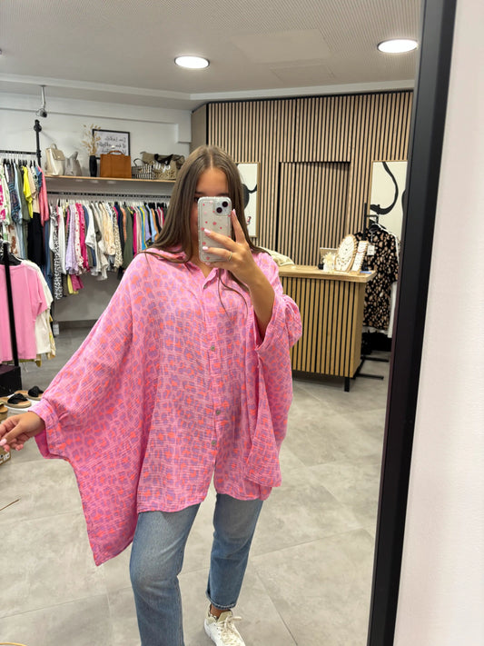 Oversize-Musselinbluse "Tiger"