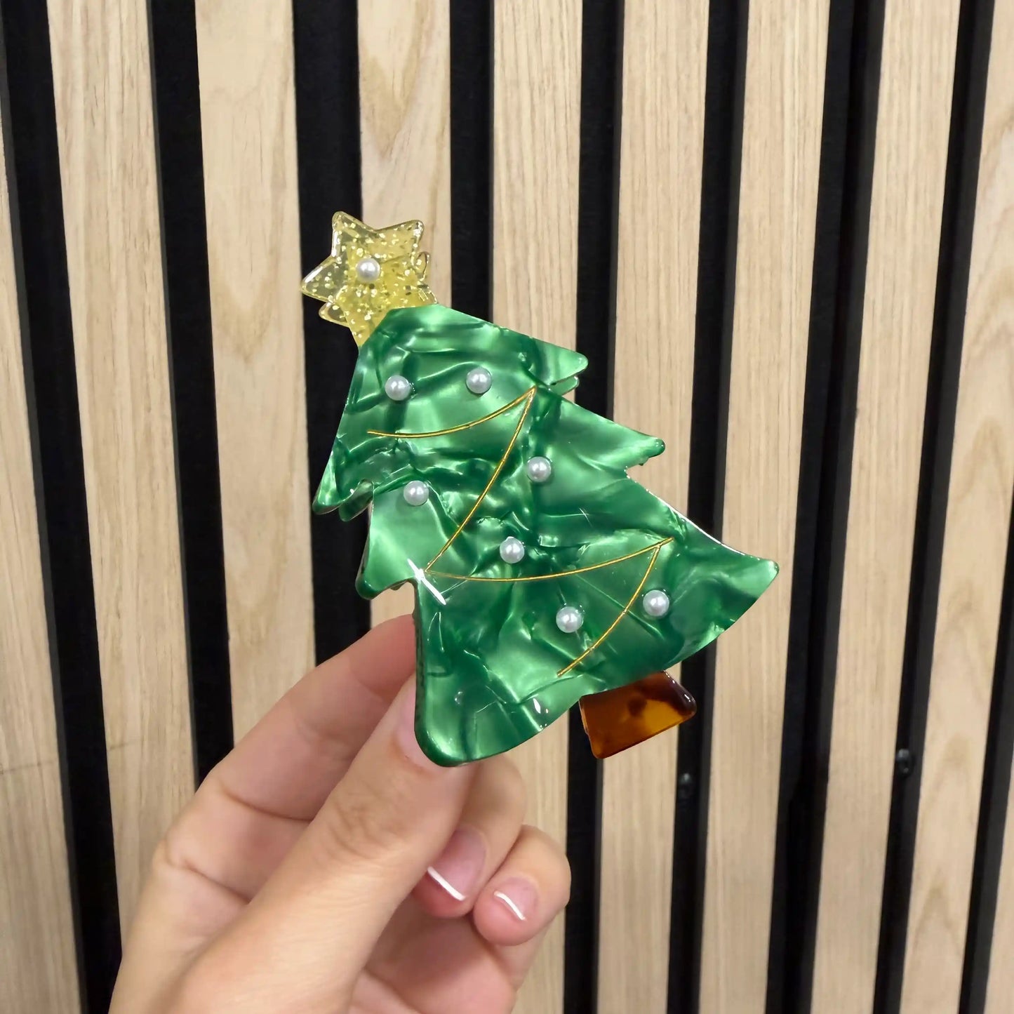 Haarspange "Weihnachtstanne"