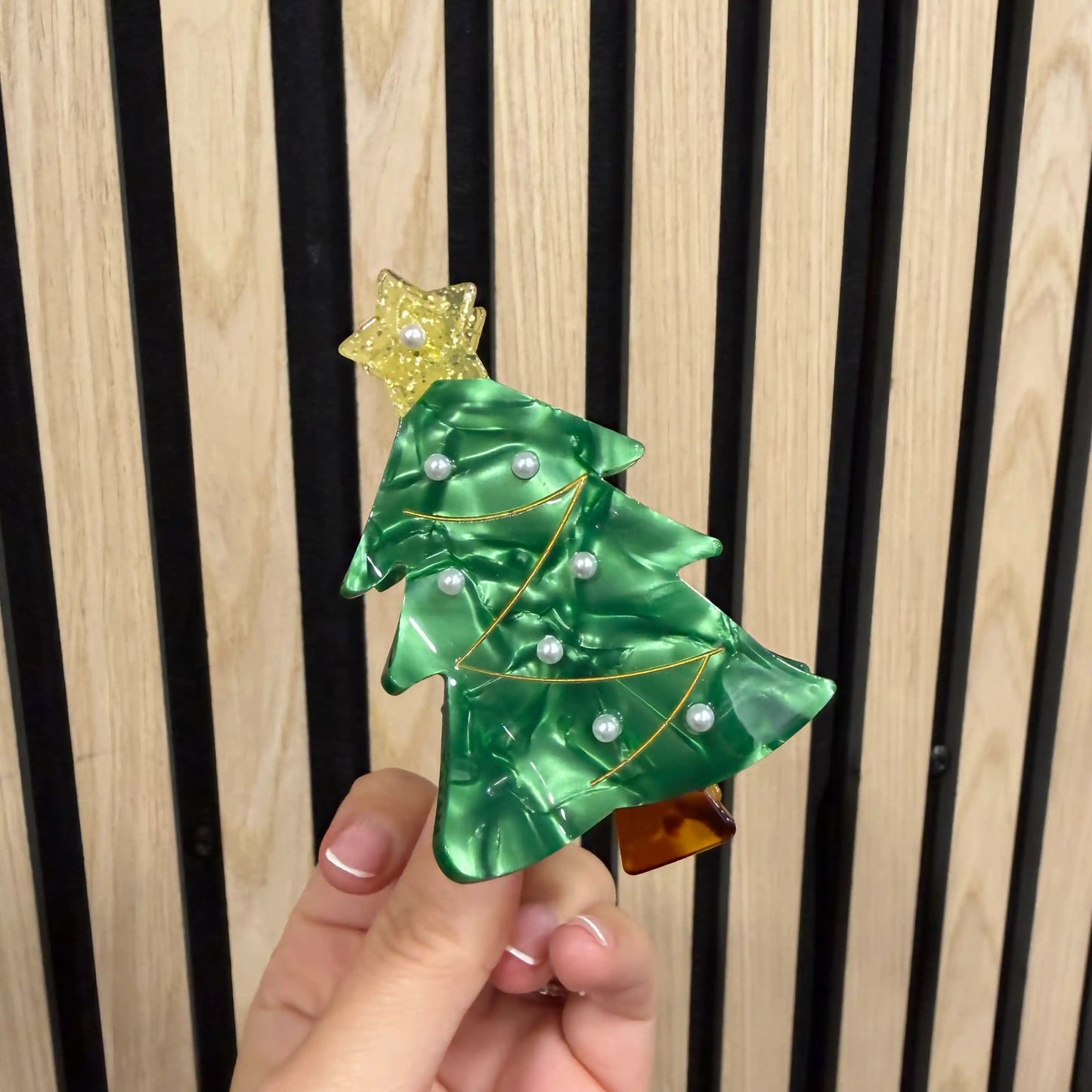 Haarspange "Weihnachtstanne"