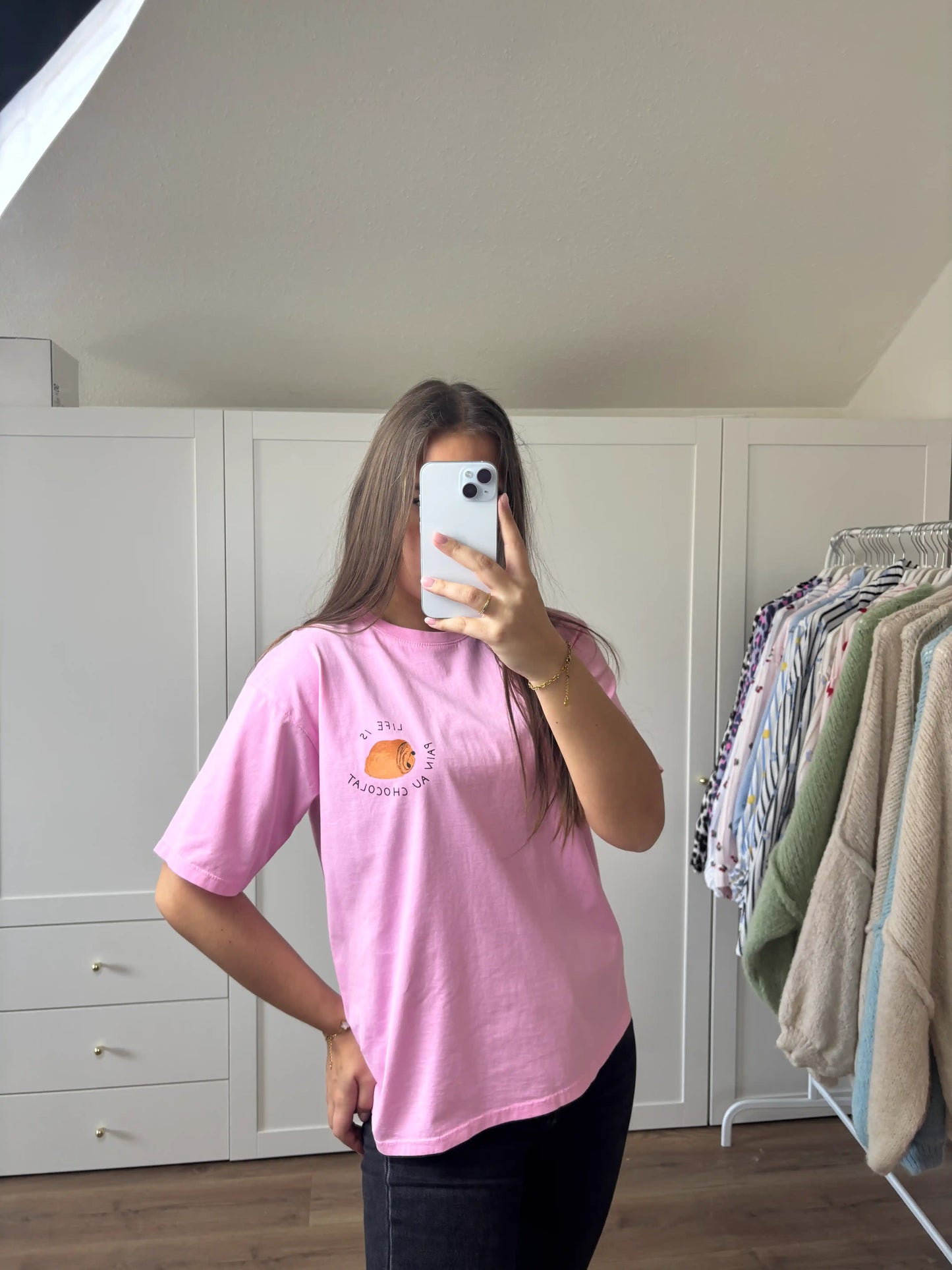T-Shirt "Pain au Chocolat" Rosa