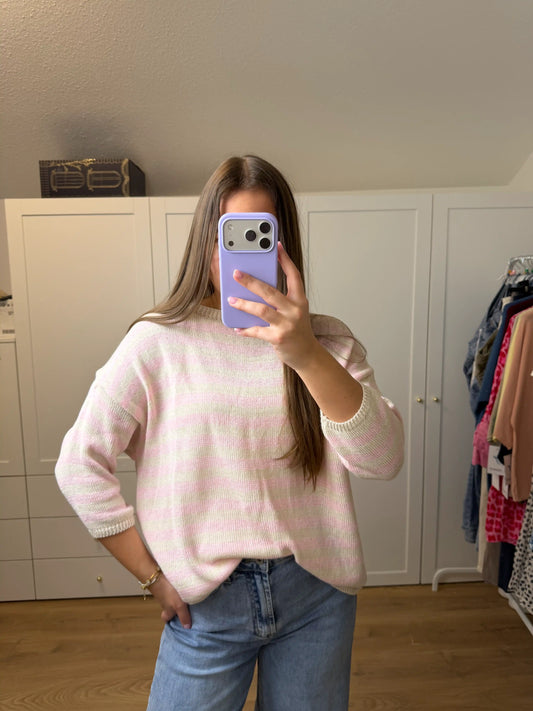 Pullover "Stripe Knit" Rosa