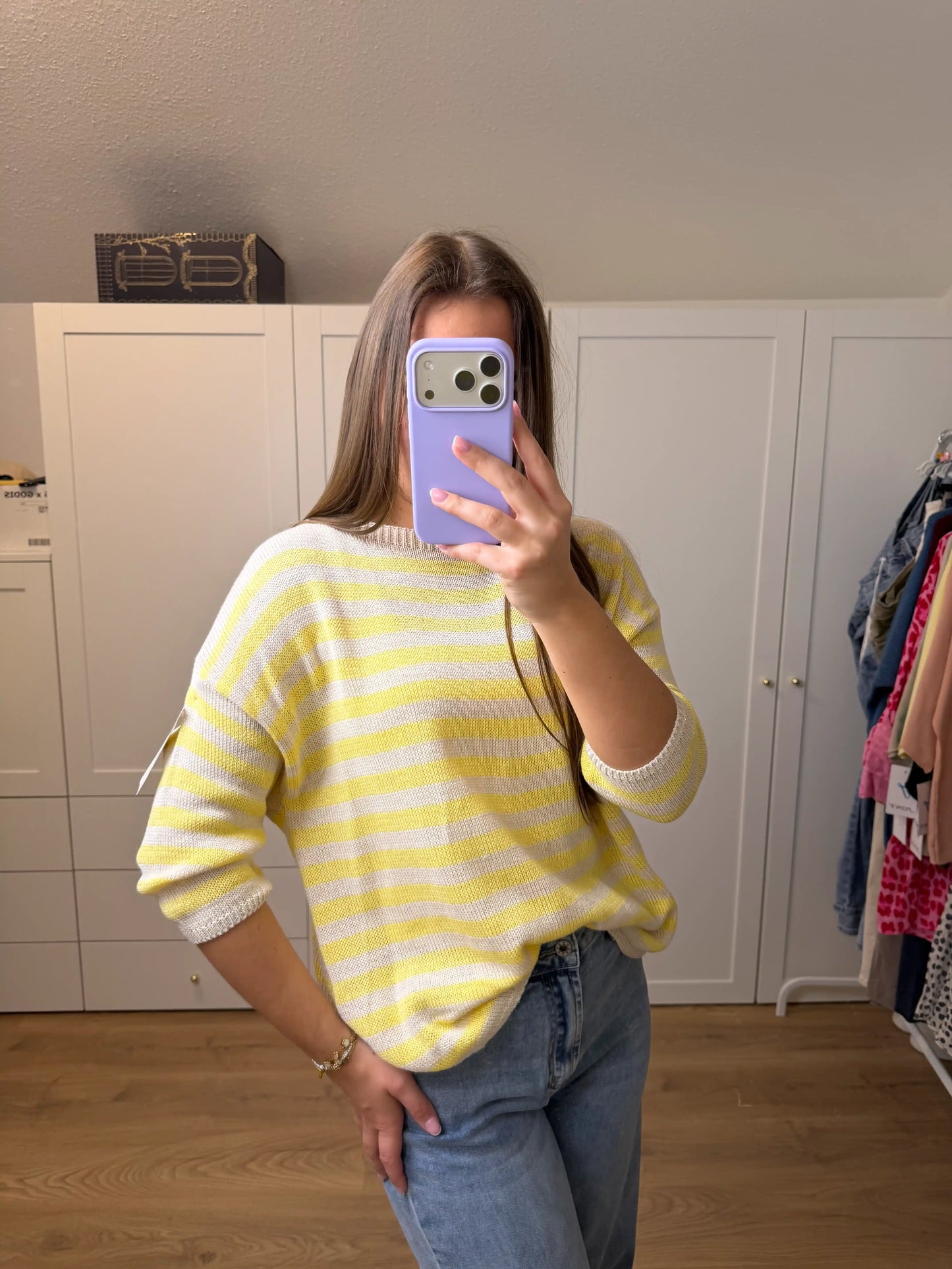 Pullover "Stripe Knit" Gelb