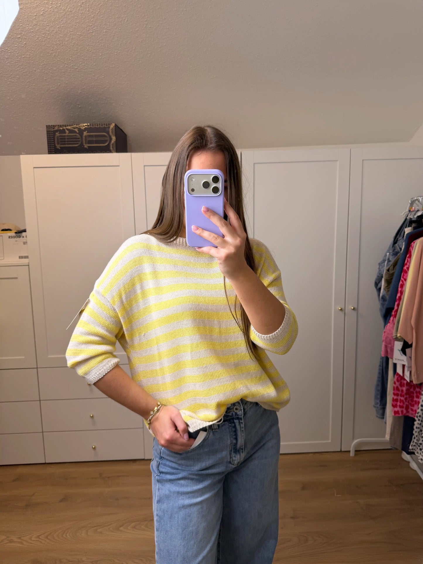 Pullover "Stripe Knit" Gelb