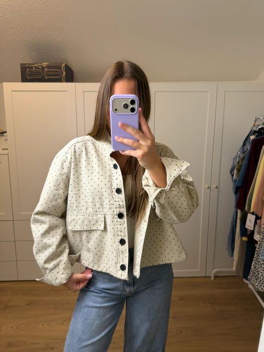 Jeansjacke "Dot" Beige