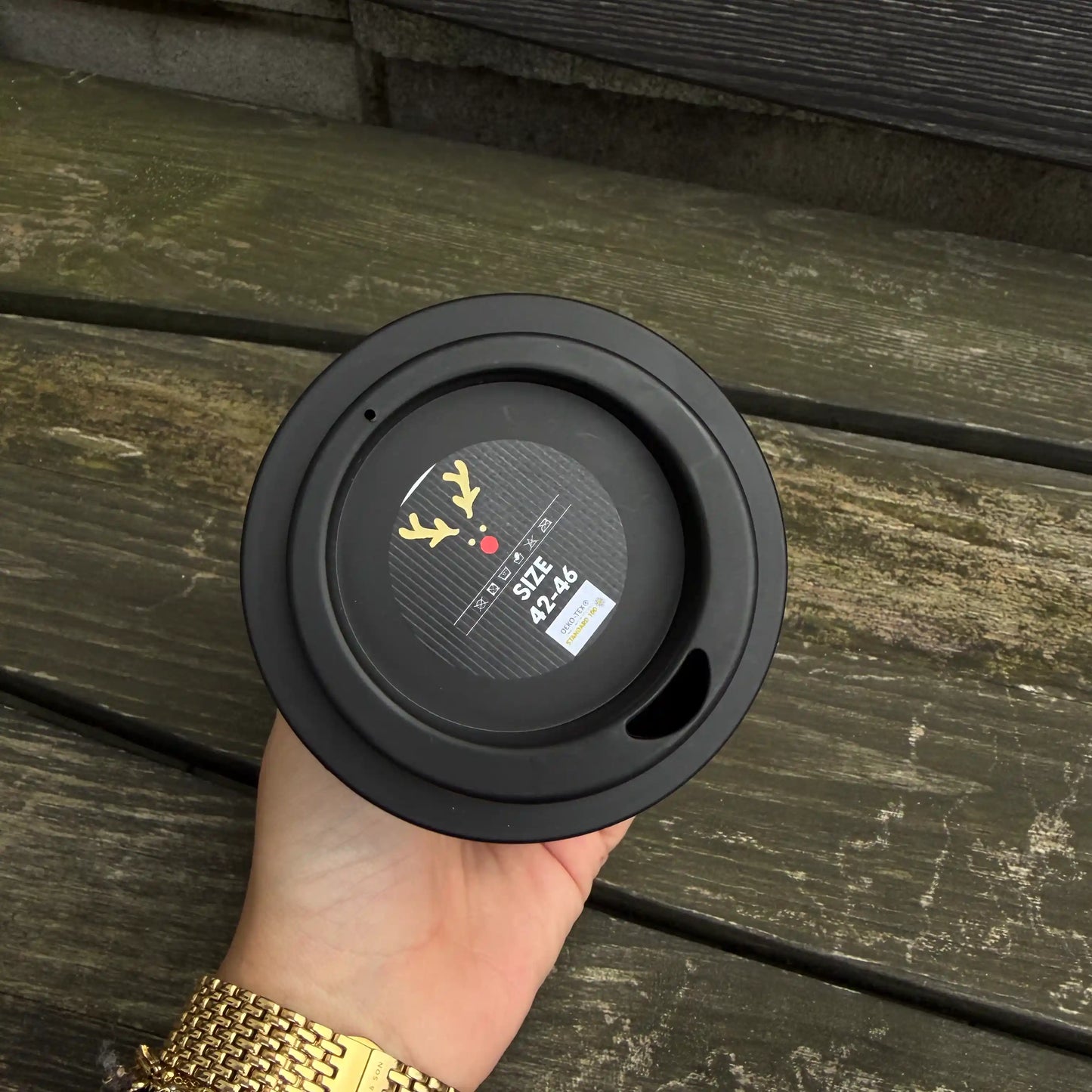 Socken "Weihnachtself" Schwarz