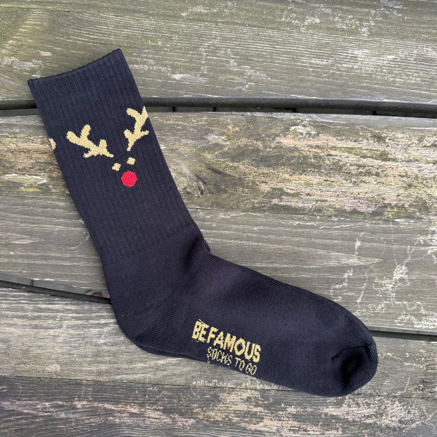Socken "Weihnachtself" Schwarz